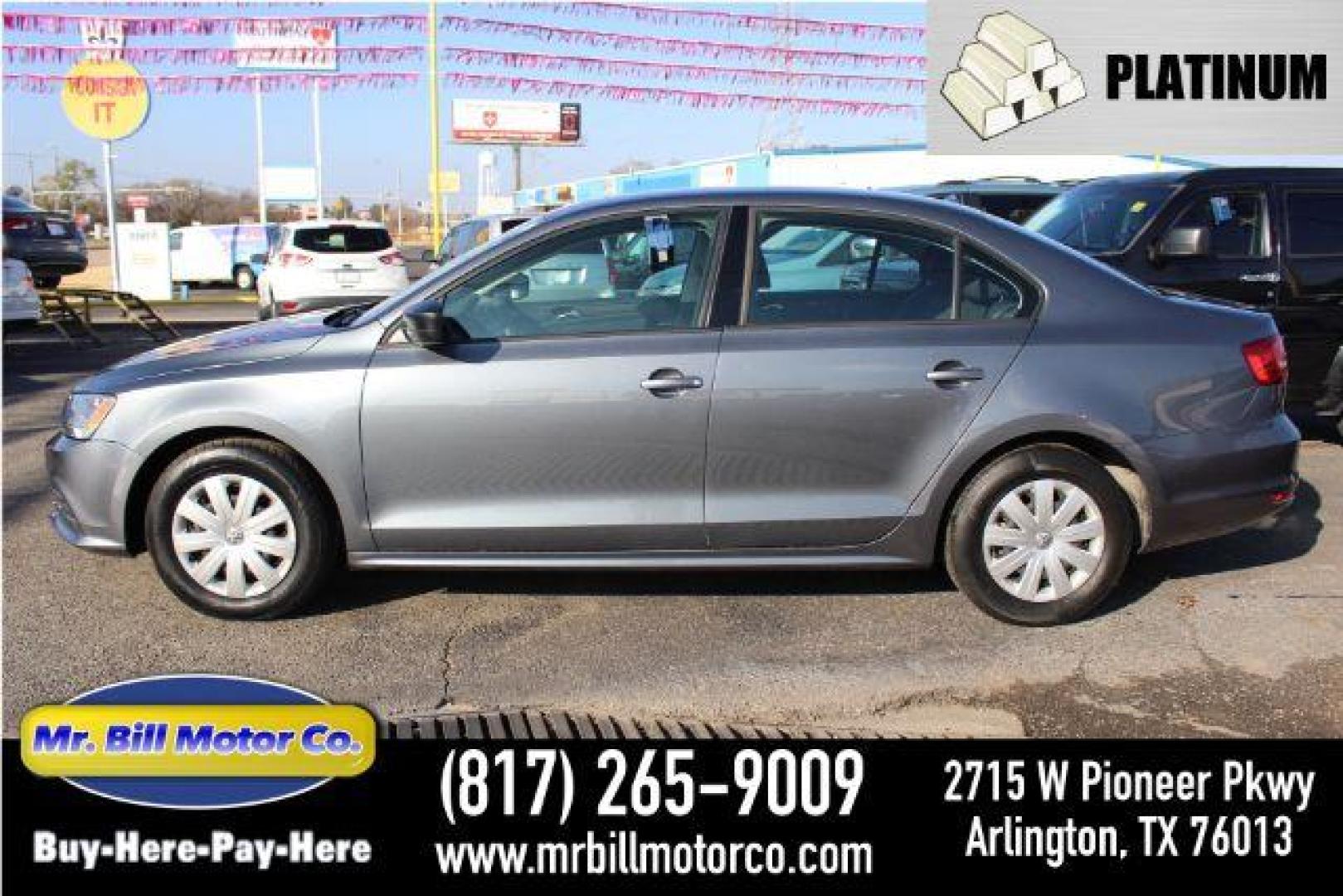 2015 GRAY VOLKSWAGEN JETTA . (3VW2K7AJ3FM) , located at 2715 W Pioneer Pkwy, Arlington, TX, 76013, (817) 265-9009, 32.710262, -97.153236 - Photo#0