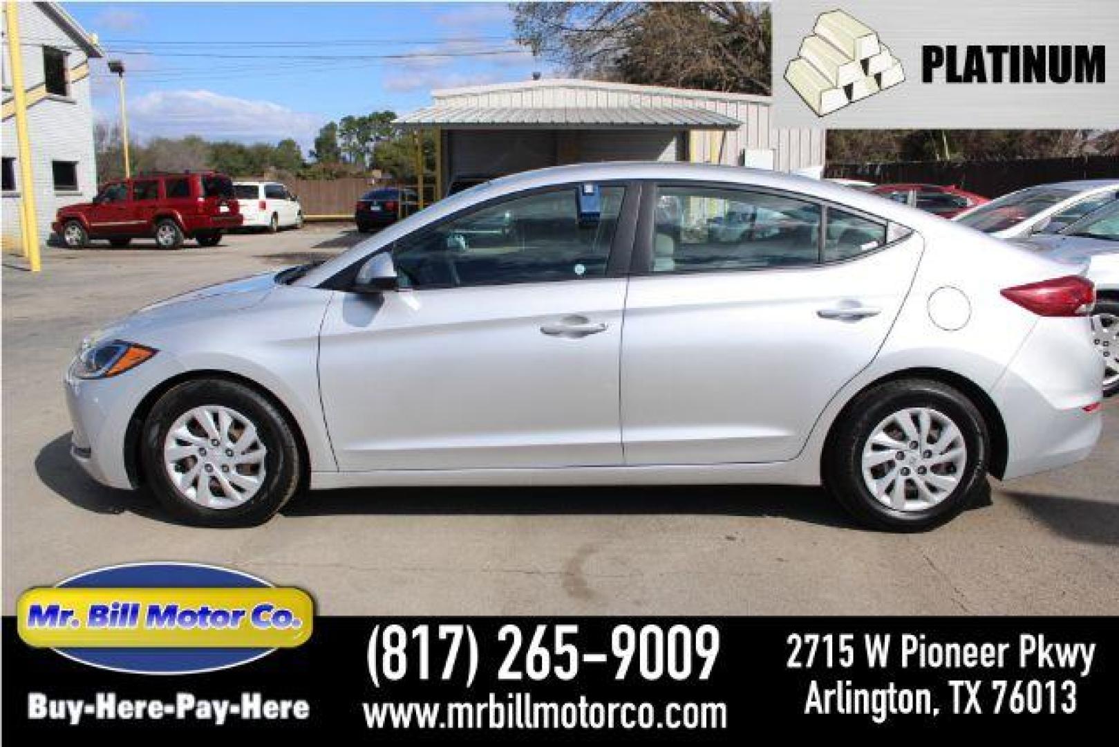 2017 SILVER Hyundai Elantra SE 6AT (5NPD74LF6HH) with an 1.8L L4 DOHC 16V engine, 6-Speed Automatic transmission, located at 2715 W Pioneer Pkwy, Arlington, TX, 76013, (817) 265-9009, 32.710262, -97.153236 - Photo#0