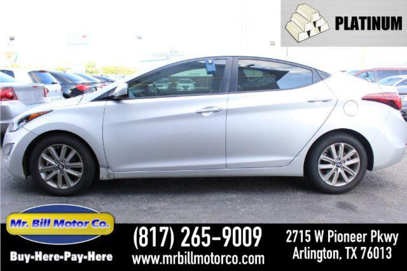 2016 SILVER Hyundai Elantra SE 6AT (5NPDH4AE4GH) with an 1.8L L4 DOHC 16V engine, 6-Speed Automatic transmission, located at 2715 W Pioneer Pkwy, Arlington, TX, 76013, (817) 265-9009, 32.710262, -97.153236 - Photo#0