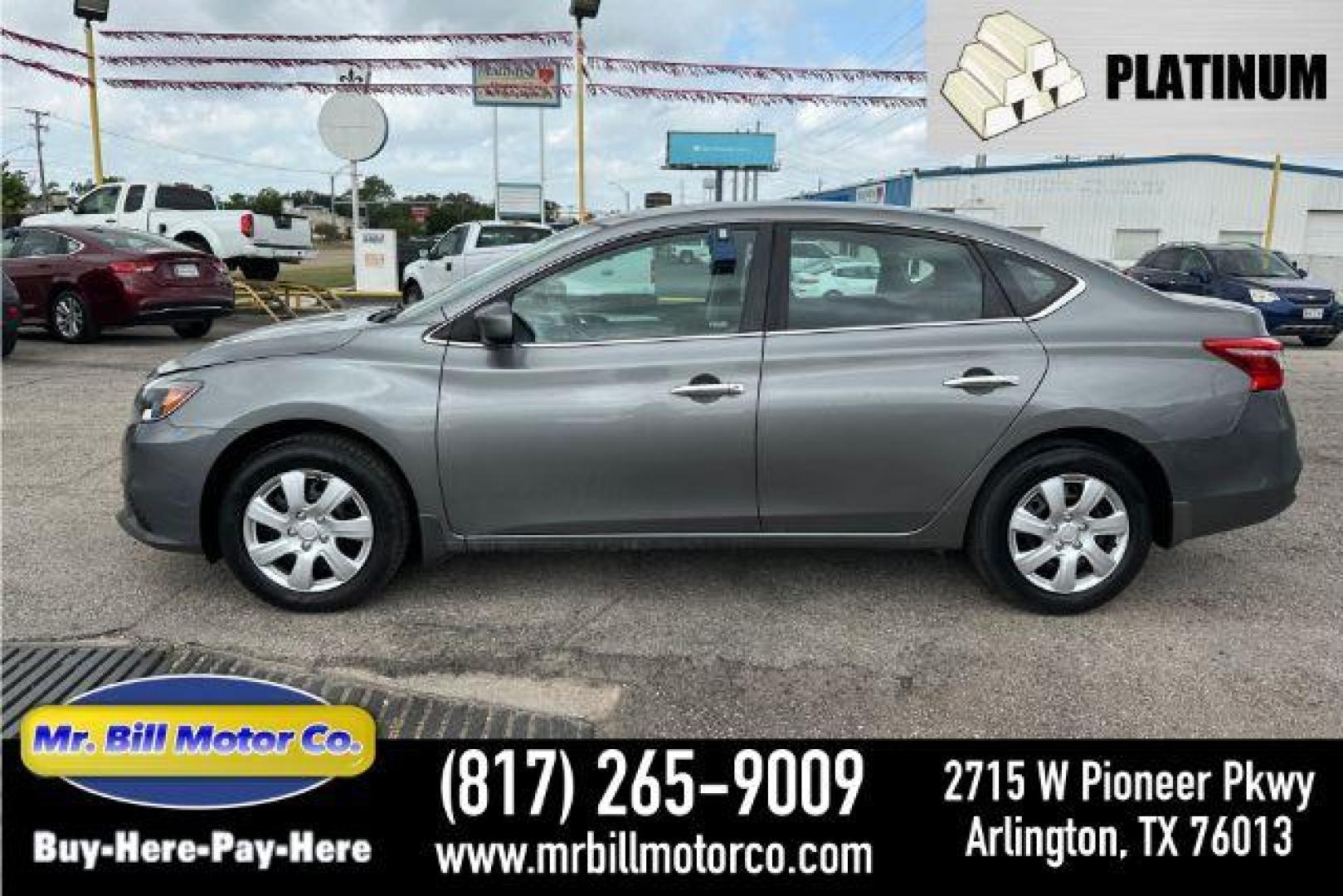 2019 GRAY Nissan Sentra S 6MT (3N1AB7AP3KY) with an 1.8L L4 SFI DOHC 16 engine, 6-Speed Manual transmission, located at 2715 W Pioneer Pkwy, Arlington, TX, 76013, (817) 265-9009, 32.710262, -97.153236 - Photo#0