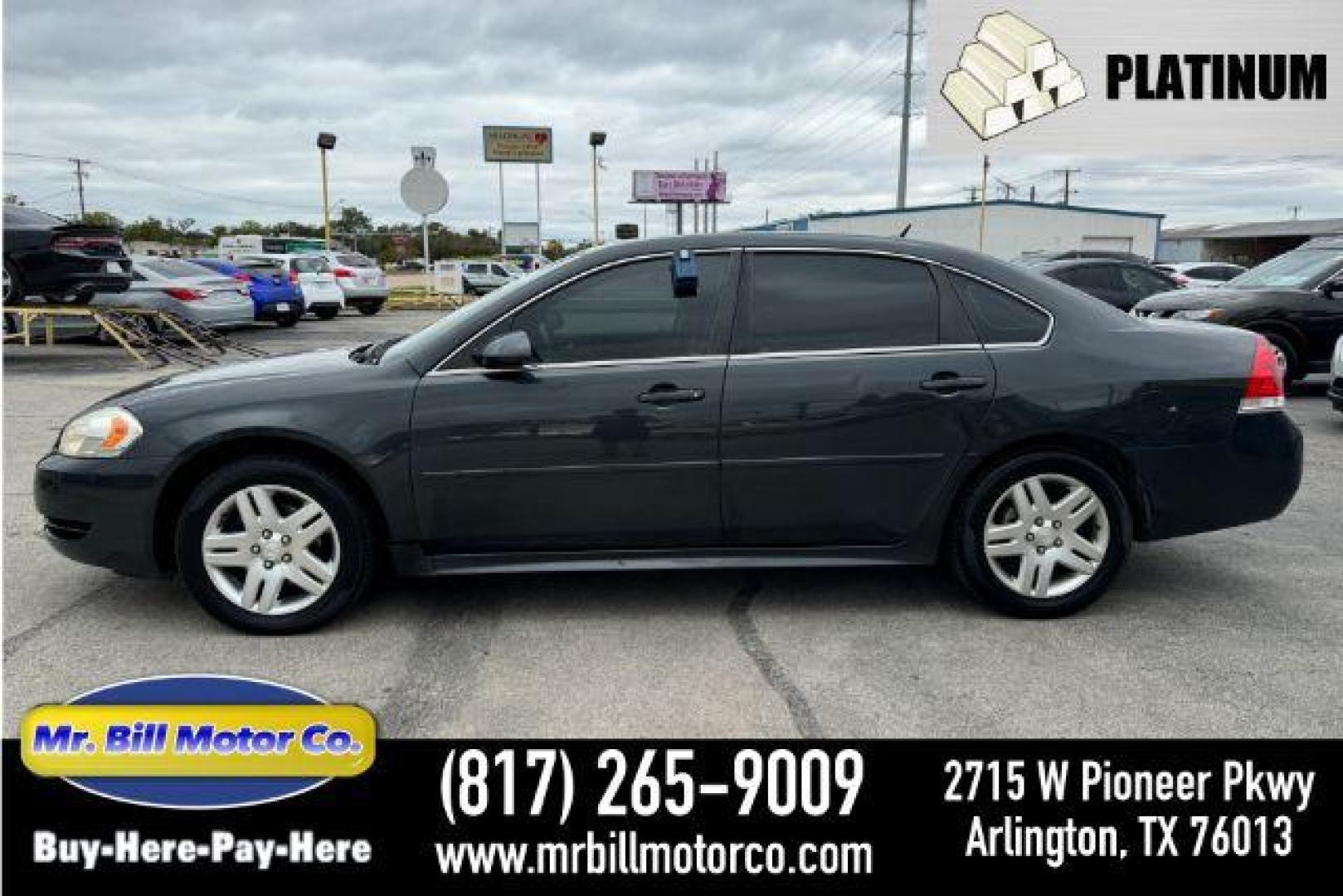 2013 GRAY Chevrolet Impala LS (Fleet) (2G1WF5E31D1) with an 3.6L V6 DOHC 16V FFV engine, 6-Speed Automatic transmission, located at 2715 W Pioneer Pkwy, Arlington, TX, 76013, (817) 265-9009, 32.710262, -97.153236 - Photo#0