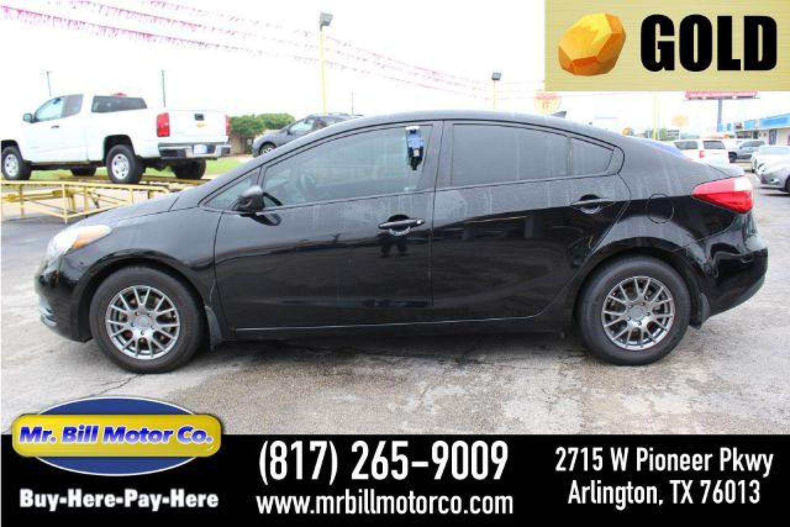 2014 BLACK Kia Forte LX A6 (KNAFK4A66E5) with an 1.8L L4 DOHC 16V engine, 6-Speed Automatic transmission, located at 2715 W Pioneer Pkwy, Arlington, TX, 76013, (817) 265-9009, 32.710262, -97.153236 - Photo#0