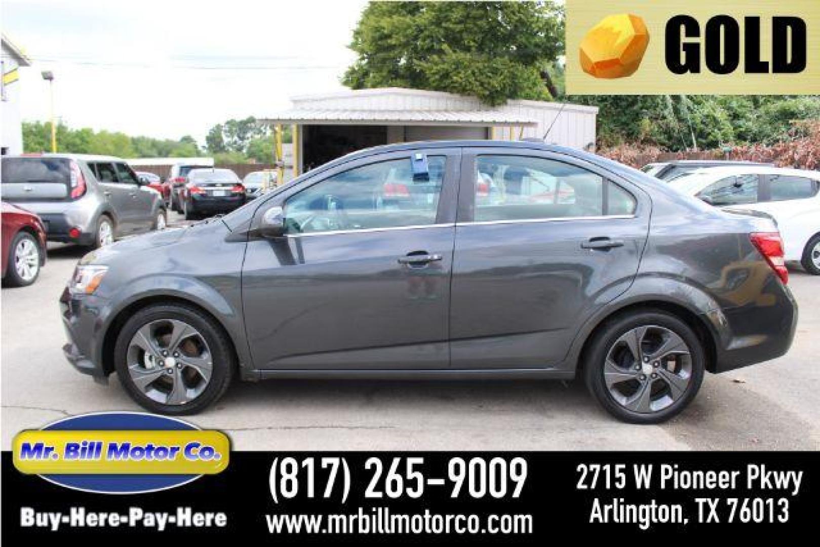 2017 SILVER Chevrolet Sonic Premier Manual Sedan (1G1JF5SB5H4) with an 1.4L L4 DOHC 24V TUR engine, 5-Speed Manual transmission, located at 2715 W Pioneer Pkwy, Arlington, TX, 76013, (817) 265-9009, 32.710262, -97.153236 - Photo#0