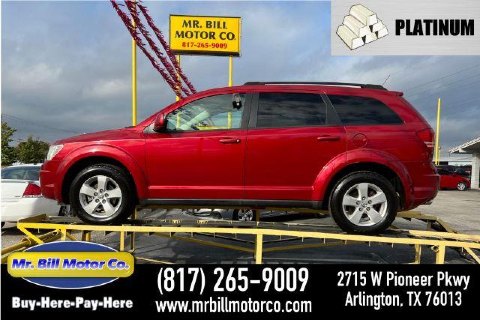 2010 RED Dodge Journey SXT (3D4PG5FV6AT) with an 3.5L V6 SOHC 24V engine, 6-Speed Automatic transmission, located at 2715 W Pioneer Pkwy, Arlington, TX, 76013, (817) 265-9009, 32.710262, -97.153236 - Photo#0