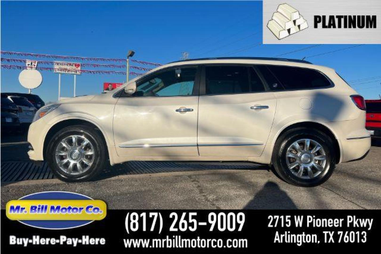 2014 WHITE Buick Enclave Premium FWD (5GAKRCKDXEJ) with an 3.6L V6 DOHC 24V engine, 6-Speed Automatic Ov transmission, located at 2715 W Pioneer Pkwy, Arlington, TX, 76013, (817) 265-9009, 32.710262, -97.153236 - Photo#0