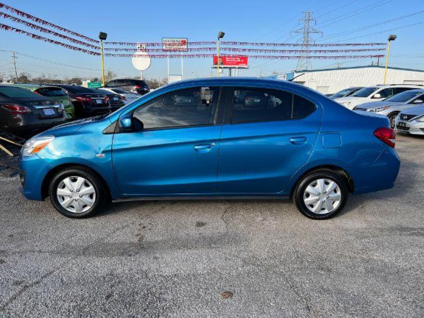 2019 BLUE Mitsubishi Mirage G4 ES CVT (ML32F3FJ6KH) with an 1.2L L3 DOHC engine, Continuously Variabl transmission, located at 2715 W Pioneer Pkwy, Arlington, TX, 76013, (817) 265-9009, 32.710262, -97.153236 - Photo#1