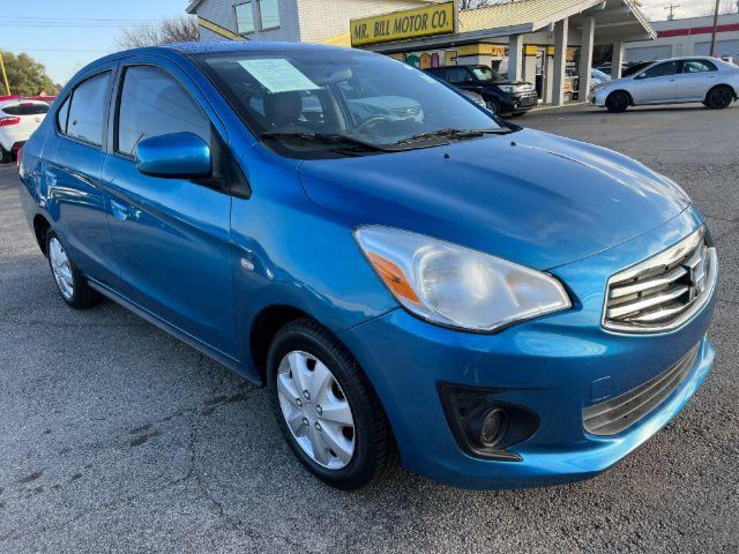 2019 BLUE Mitsubishi Mirage G4 ES CVT (ML32F3FJ6KH) with an 1.2L L3 DOHC engine, Continuously Variabl transmission, located at 2715 W Pioneer Pkwy, Arlington, TX, 76013, (817) 265-9009, 32.710262, -97.153236 - Photo#4