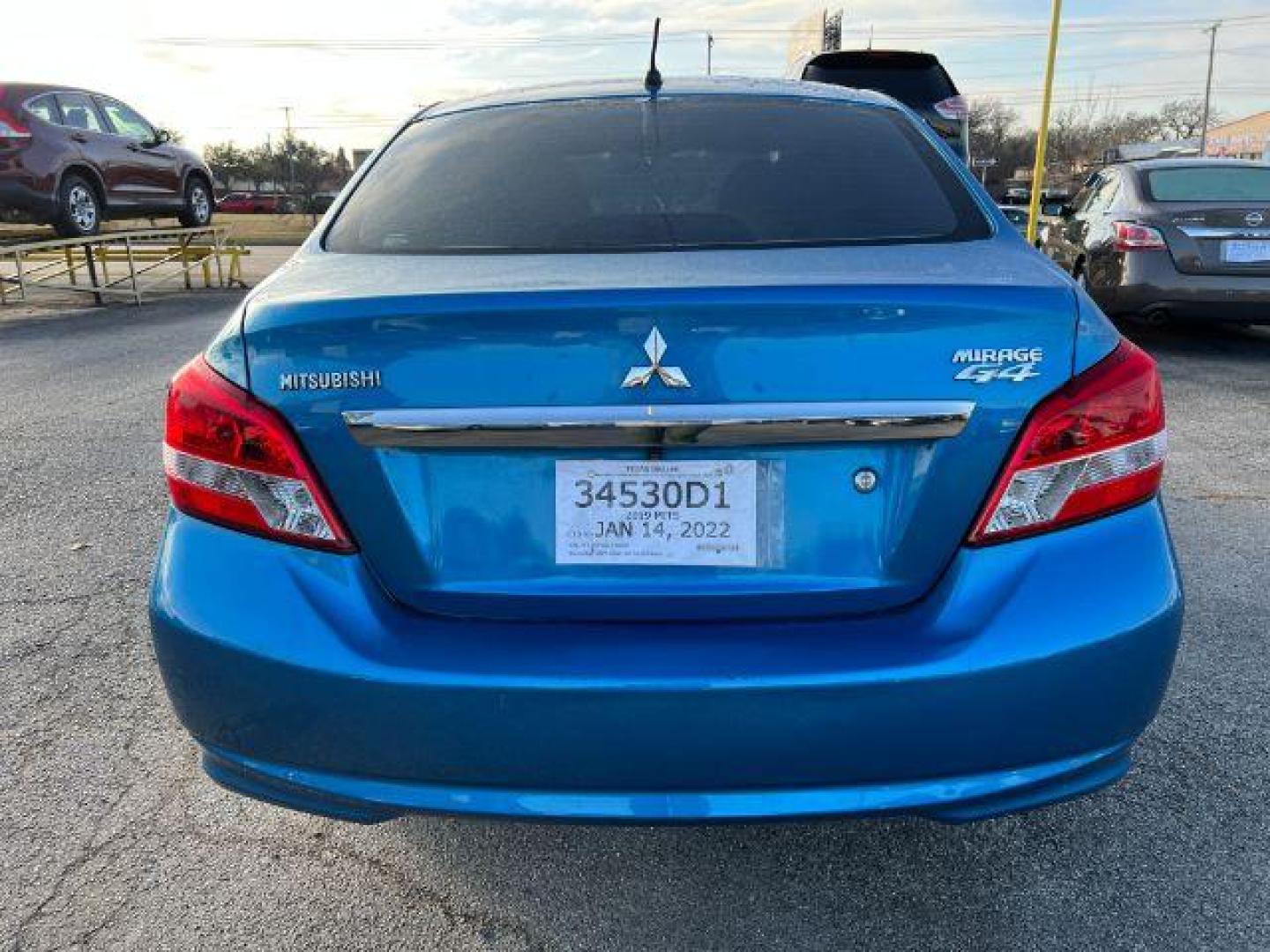 2019 BLUE Mitsubishi Mirage G4 ES CVT (ML32F3FJ6KH) with an 1.2L L3 DOHC engine, Continuously Variabl transmission, located at 2715 W Pioneer Pkwy, Arlington, TX, 76013, (817) 265-9009, 32.710262, -97.153236 - Photo#6