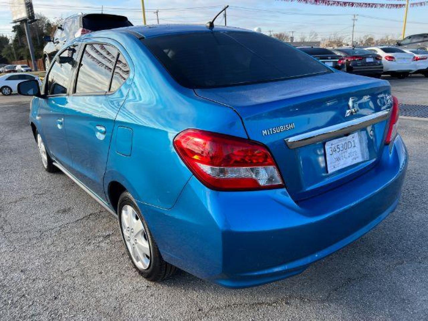 2019 BLUE Mitsubishi Mirage G4 ES CVT (ML32F3FJ6KH) with an 1.2L L3 DOHC engine, Continuously Variabl transmission, located at 2715 W Pioneer Pkwy, Arlington, TX, 76013, (817) 265-9009, 32.710262, -97.153236 - Photo#7