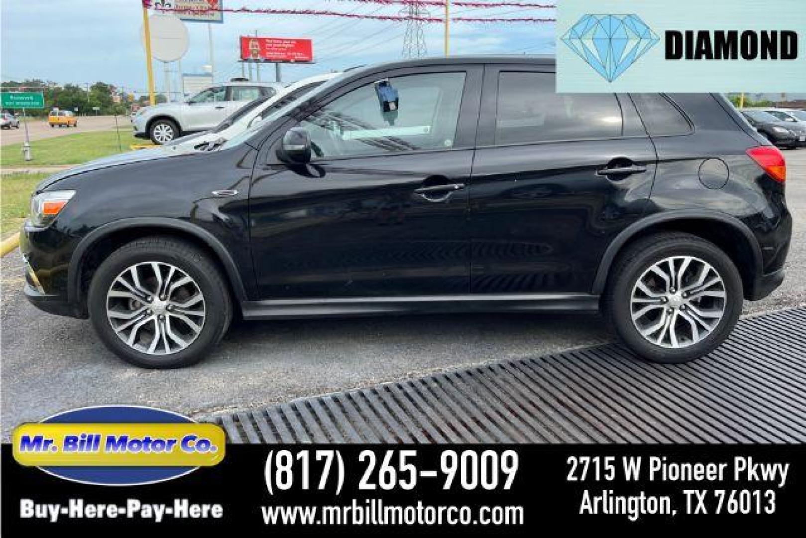 2017 BLACK Mitsubishi Outlander Sport 2.0 ES CVT (JA4AP3AU8HZ) with an 2.0L L4 DOHC 16V engine, Continuously Variabl transmission, located at 2715 W Pioneer Pkwy, Arlington, TX, 76013, (817) 265-9009, 32.710262, -97.153236 - Photo#0