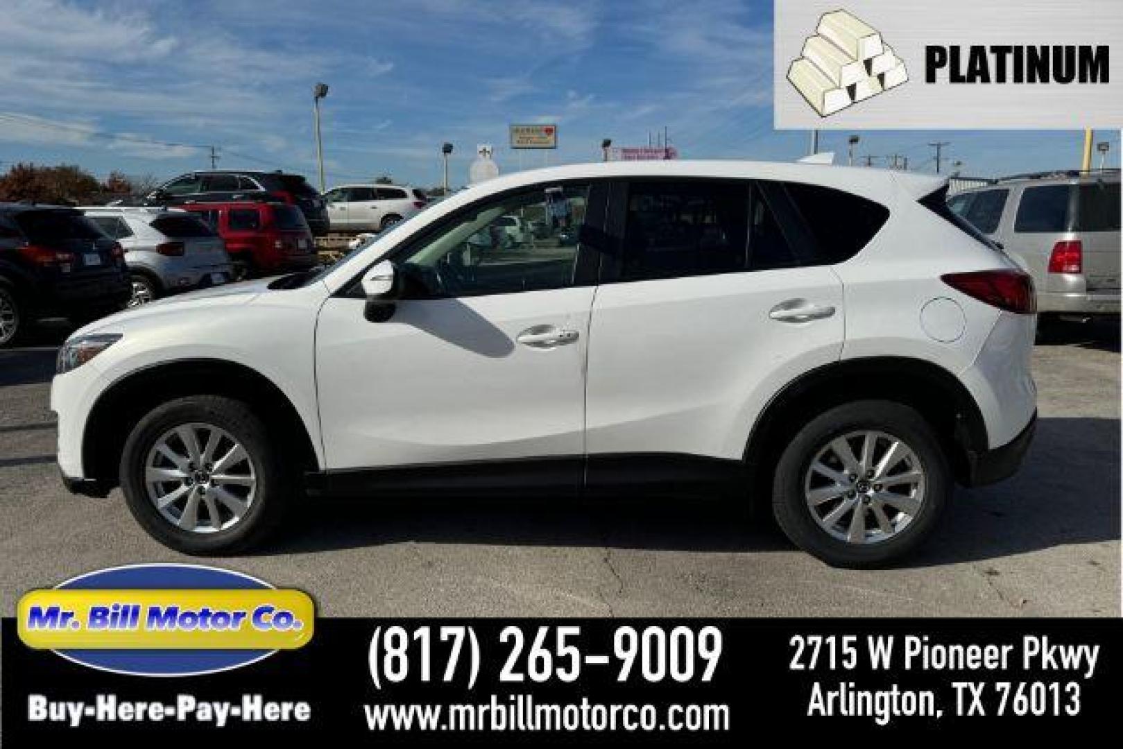 2016 White Mazda CX-5 Touring (JM3KE2CY5G0) with an 2.5L L4 DOHC 16V engine, 6-Speed Automatic transmission, located at 2715 W Pioneer Pkwy, Arlington, TX, 76013, (817) 265-9009, 32.710262, -97.153236 - Photo#0