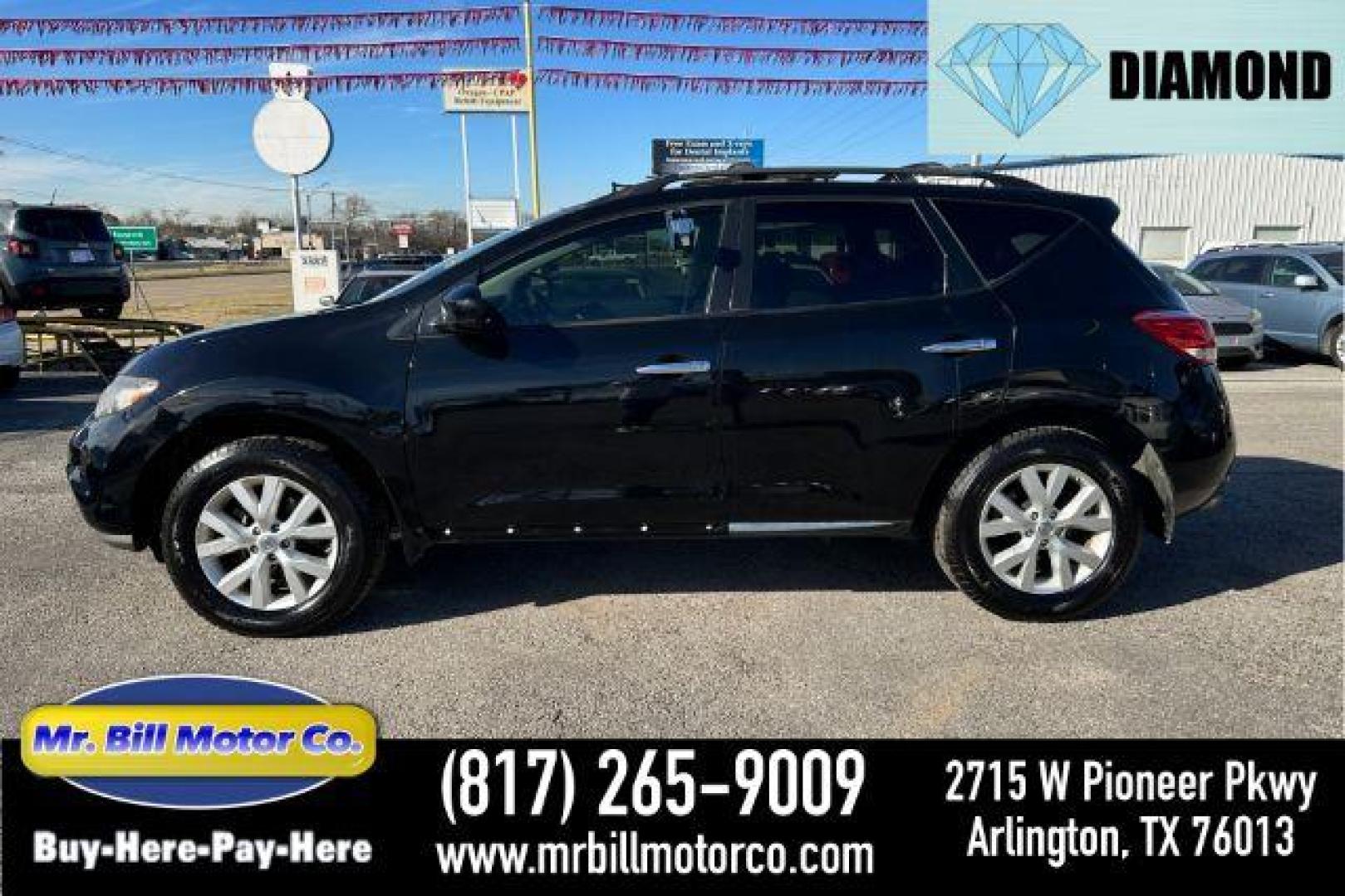 2014 BLACK Nissan Murano SL (JN8AZ1MU8EW) with an 3.5L V6 DOHC 24V engine, Continuously Variabl transmission, located at 2715 W Pioneer Pkwy, Arlington, TX, 76013, (817) 265-9009, 32.710262, -97.153236 - Photo#0