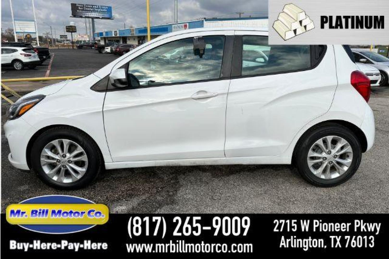 2020 WHITE Chevrolet Spark 1LT CVT (KL8CD6SA6LC) with an 1.4L L4 16V DOHC engine, Continuously Variabl transmission, located at 2715 W Pioneer Pkwy, Arlington, TX, 76013, (817) 265-9009, 32.710262, -97.153236 - Photo#0