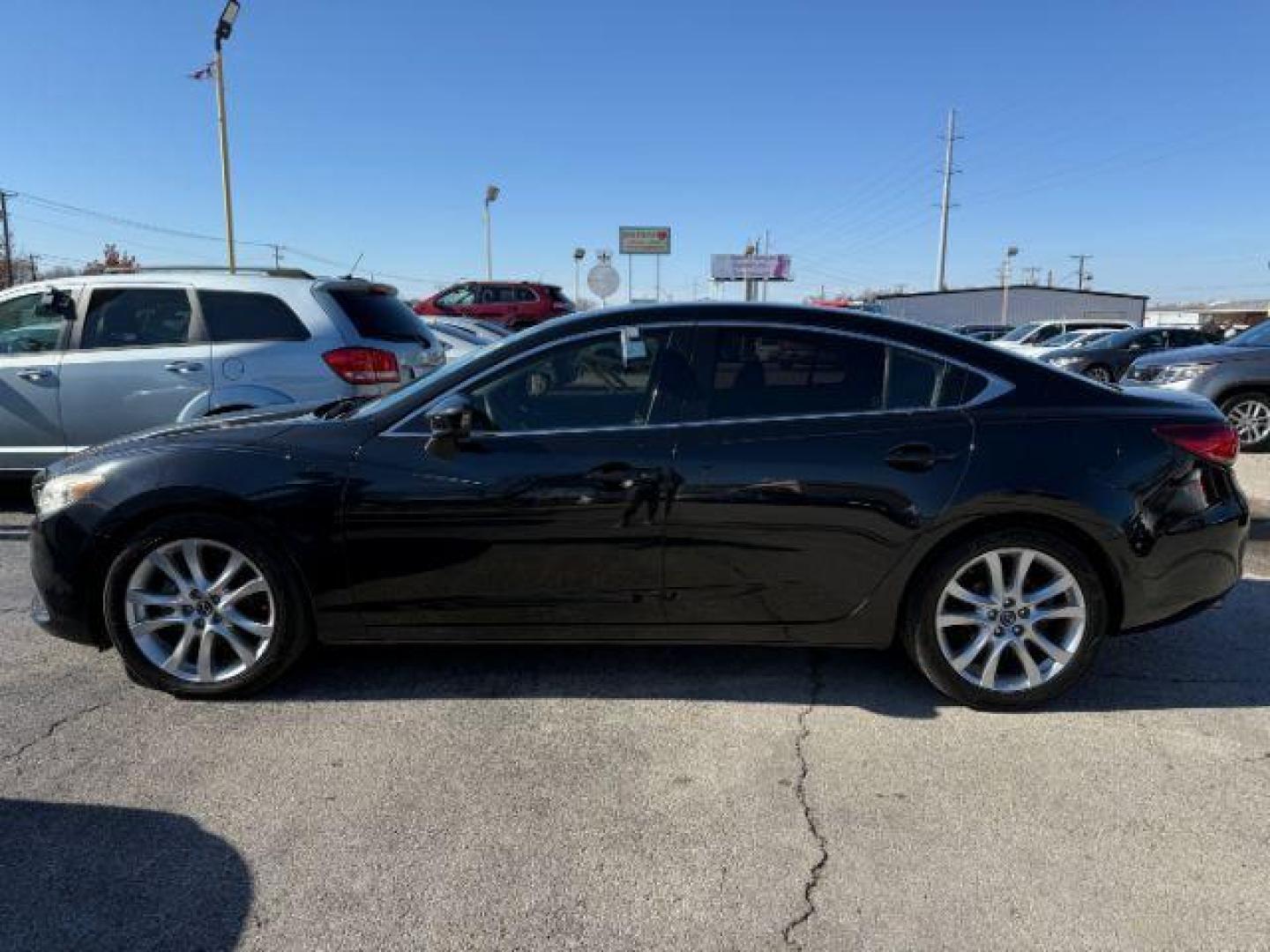 2015 BLACK Mazda Mazda6 i Touring (JM1GJ1V55F1) with an 2.5L L4 DOHC 16V engine, 6-Speed Automatic transmission, located at 2715 W Pioneer Pkwy, Arlington, TX, 76013, (817) 265-9009, 32.710262, -97.153236 - Photo#2