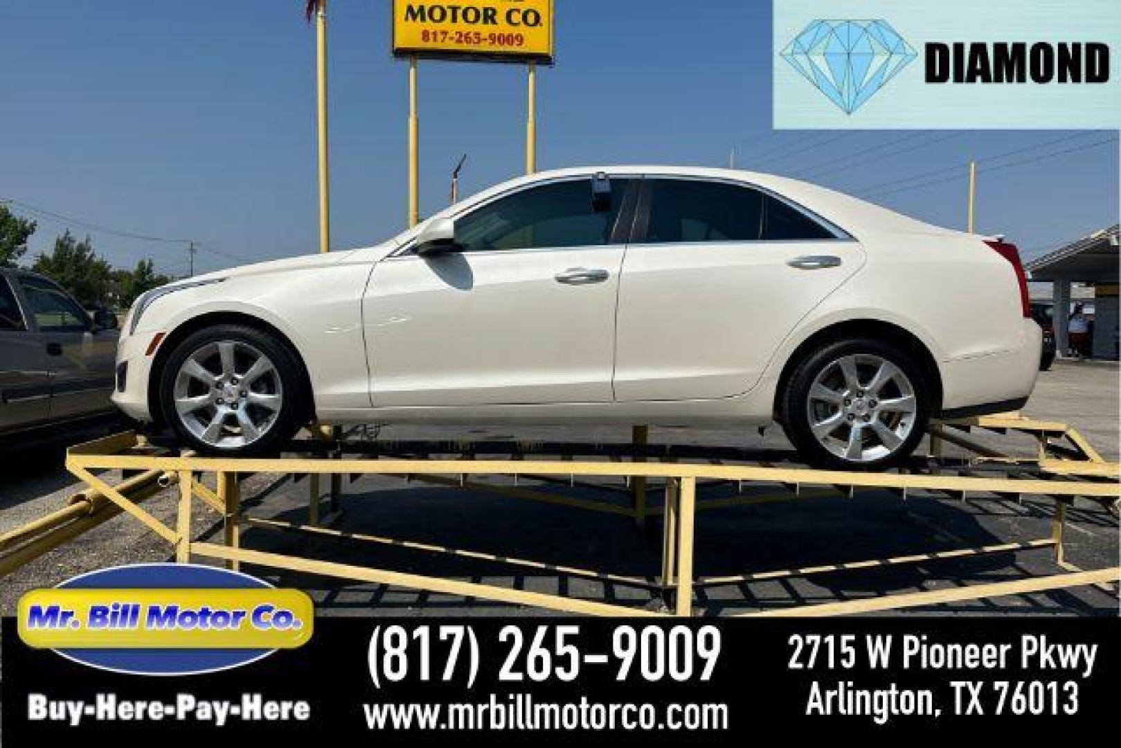 2014 WHITE Cadillac ATS 2.0L Base AWD (1G6AG5RX6E0) with an 2.0L L4 DOHC 16V TUR engine, 6-Speed Automatic transmission, located at 2715 W Pioneer Pkwy, Arlington, TX, 76013, (817) 265-9009, 32.710262, -97.153236 - Photo#0