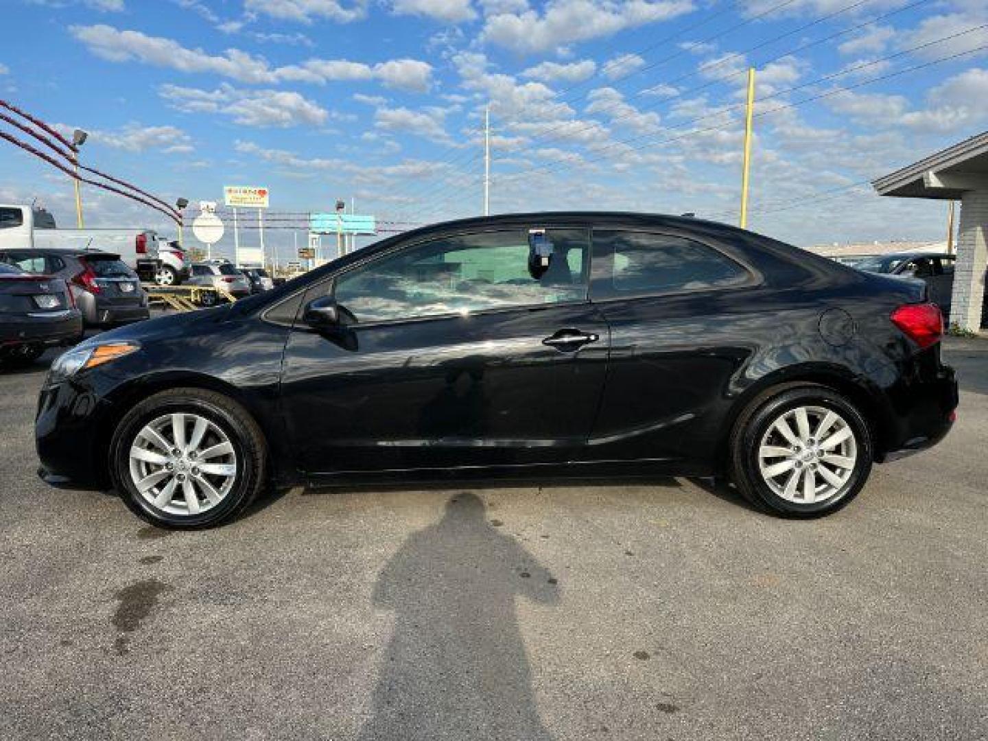 2015 BLACK Kia Forte Koup EX (KNAFX6A8XF5) with an 2.0L L4 DOHC 16V engine, 6-Speed Automatic transmission, located at 2715 W Pioneer Pkwy, Arlington, TX, 76013, (817) 265-9009, 32.710262, -97.153236 - Photo#1