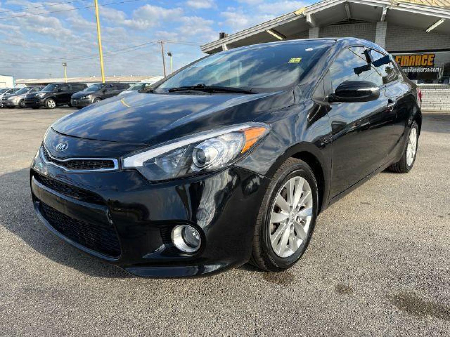 2015 BLACK Kia Forte Koup EX (KNAFX6A8XF5) with an 2.0L L4 DOHC 16V engine, 6-Speed Automatic transmission, located at 2715 W Pioneer Pkwy, Arlington, TX, 76013, (817) 265-9009, 32.710262, -97.153236 - Photo#2