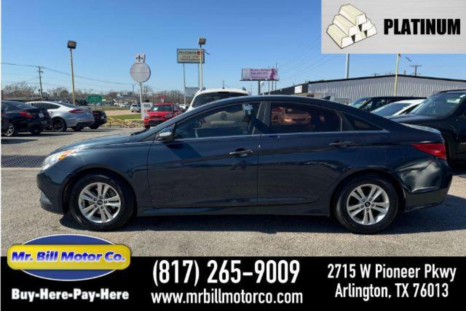 2014 GRAY Hyundai Sonata GLS (5NPEB4AC8EH) with an 2.4L L4 DOHC 16V engine, 6-Speed Automatic transmission, located at 2715 W Pioneer Pkwy, Arlington, TX, 76013, (817) 265-9009, 32.710262, -97.153236 - Photo#0