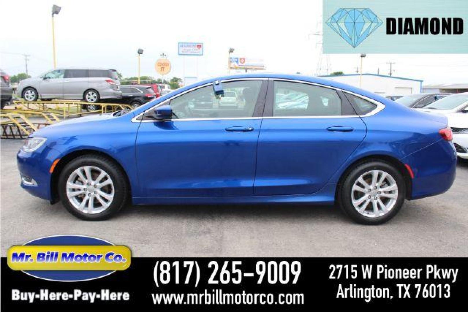 2016 BLUE Chrysler 200 Limited (1C3CCCAB6GN) with an 2.4L L4 DOHC 16V engine, 9-Speed Automatic transmission, located at 2715 W Pioneer Pkwy, Arlington, TX, 76013, (817) 265-9009, 32.710262, -97.153236 - Photo#0