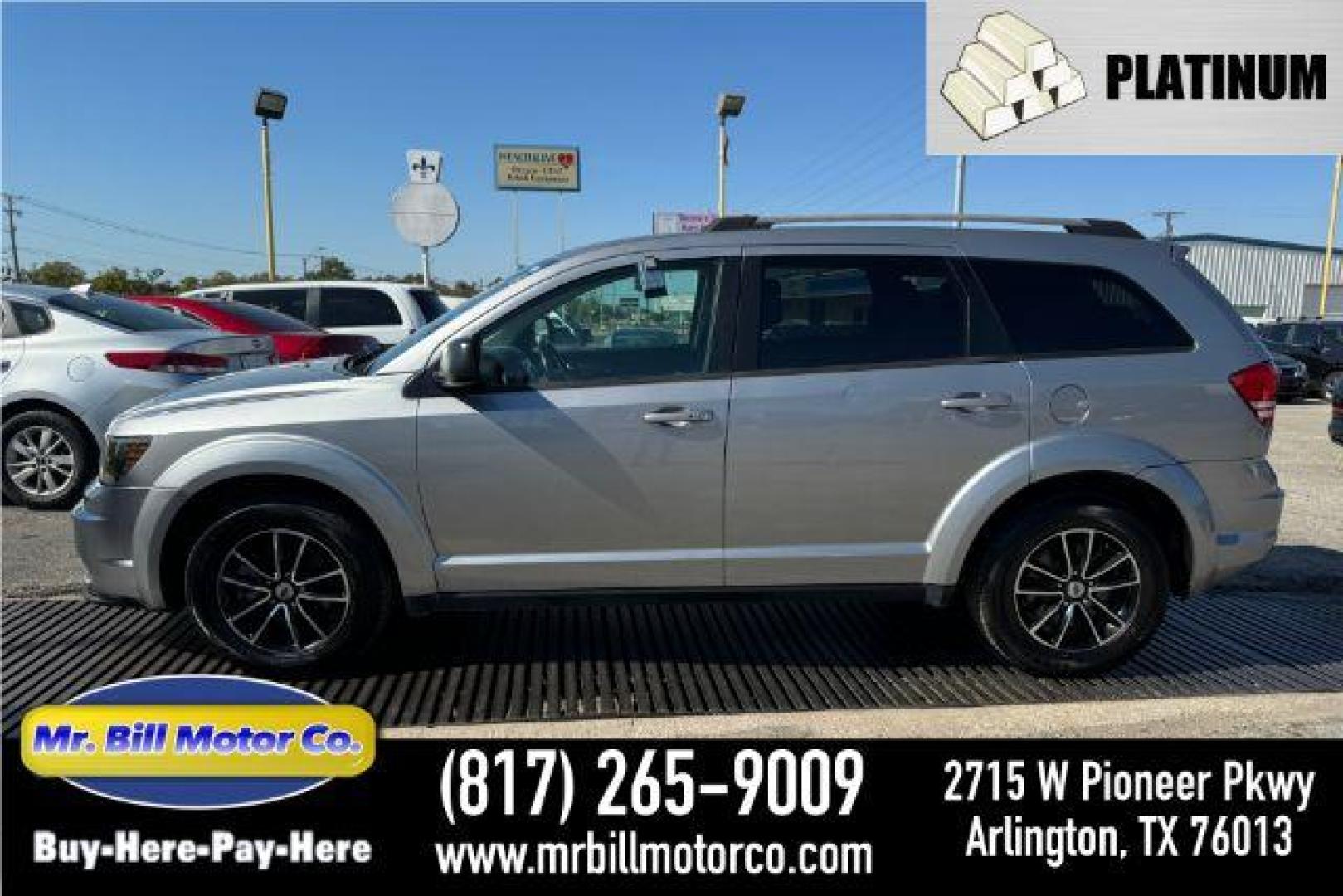 2018 SILVER Dodge Journey SE (3C4PDCAB4JT) with an 2.4L L4 DOHC 16V engine, 4-Speed Automatic transmission, located at 2715 W Pioneer Pkwy, Arlington, TX, 76013, (817) 265-9009, 32.710262, -97.153236 - Photo#0