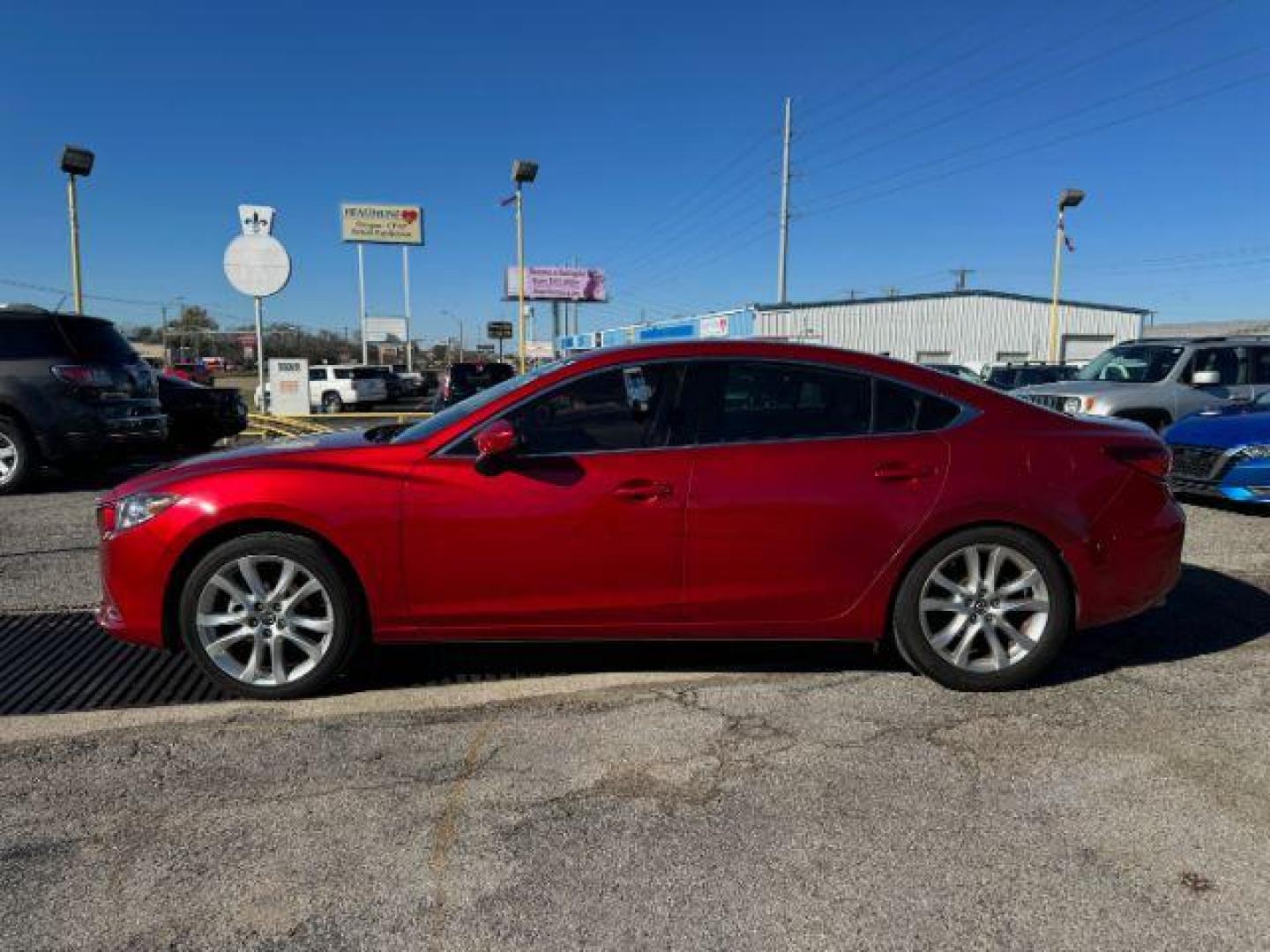 2016 RED Mazda Mazda6 i Touring (JM1GJ1V57G1) with an 2.5L L4 DOHC 16V engine, 6-Speed Automatic transmission, located at 2715 W Pioneer Pkwy, Arlington, TX, 76013, (817) 265-9009, 32.710262, -97.153236 - Photo#2