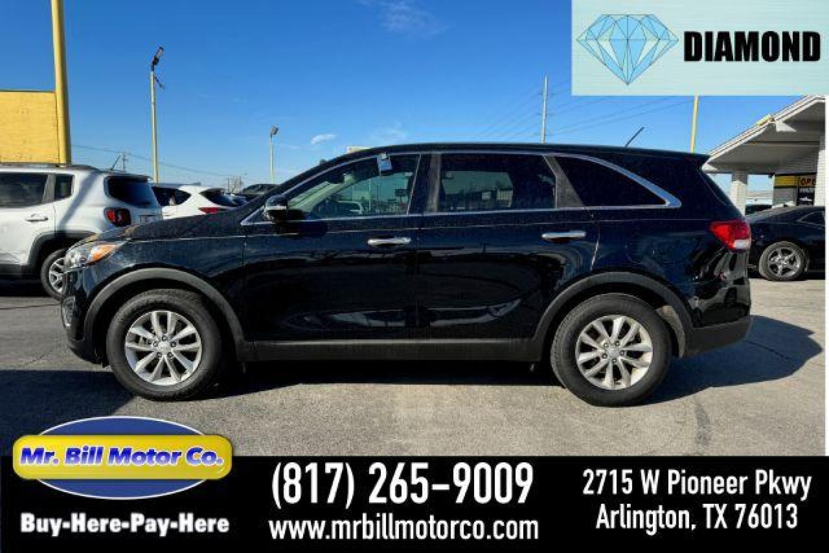 2016 BLACK Kia Sorento L 2WD (5XYPG4A31GG) with an 2.4L L4 DOHC 16V engine, 6-Speed Automatic transmission, located at 2715 W Pioneer Pkwy, Arlington, TX, 76013, (817) 265-9009, 32.710262, -97.153236 - Photo#0