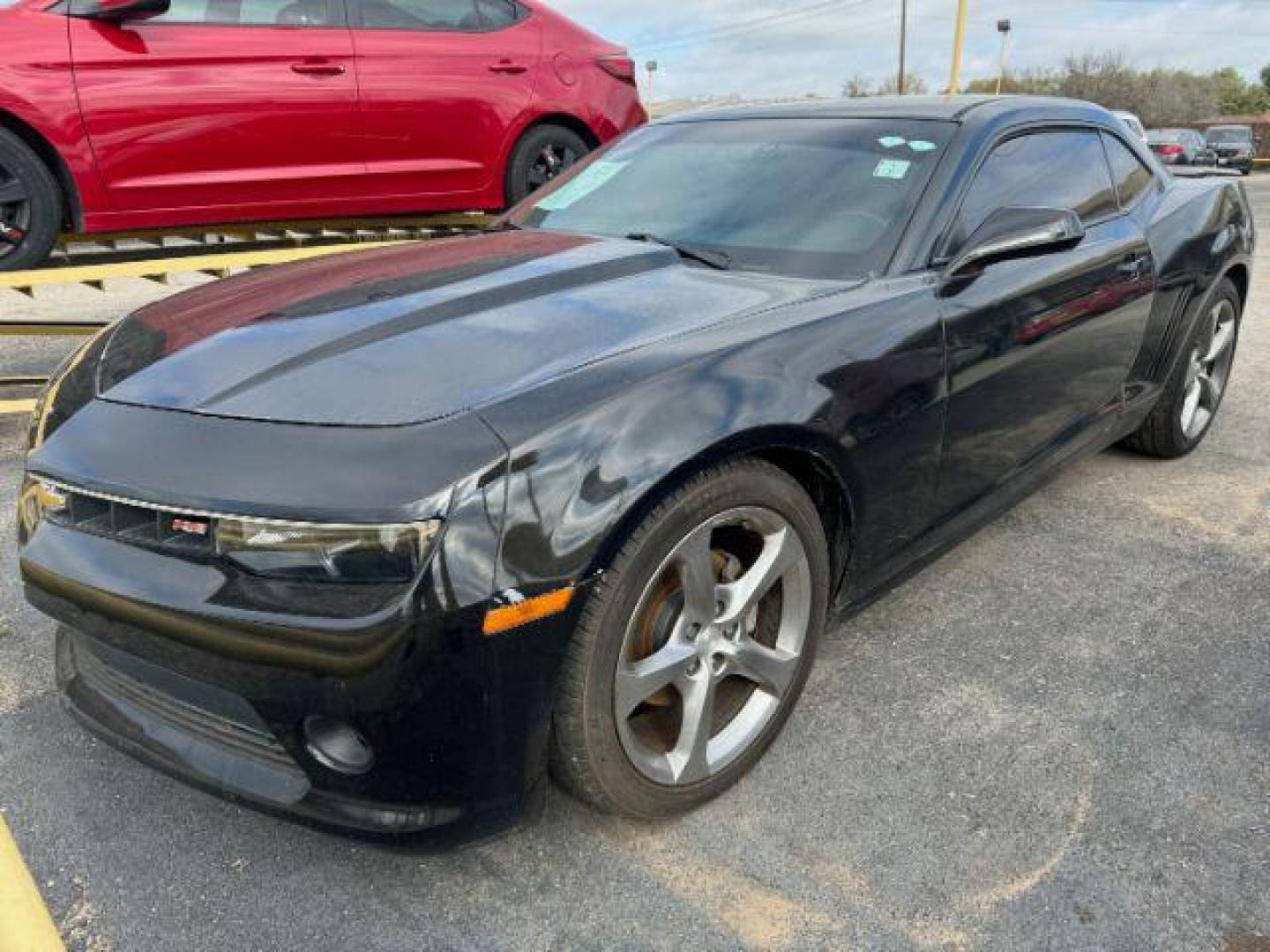 2014 BLACK Chevrolet Camaro Coupe 1LT (2G1FB1E36E9) with an 3.6L V6 DOHC 24V FFV engine, 6-Speed Automatic transmission, located at 2715 W Pioneer Pkwy, Arlington, TX, 76013, (817) 265-9009, 32.710262, -97.153236 - Photo#2