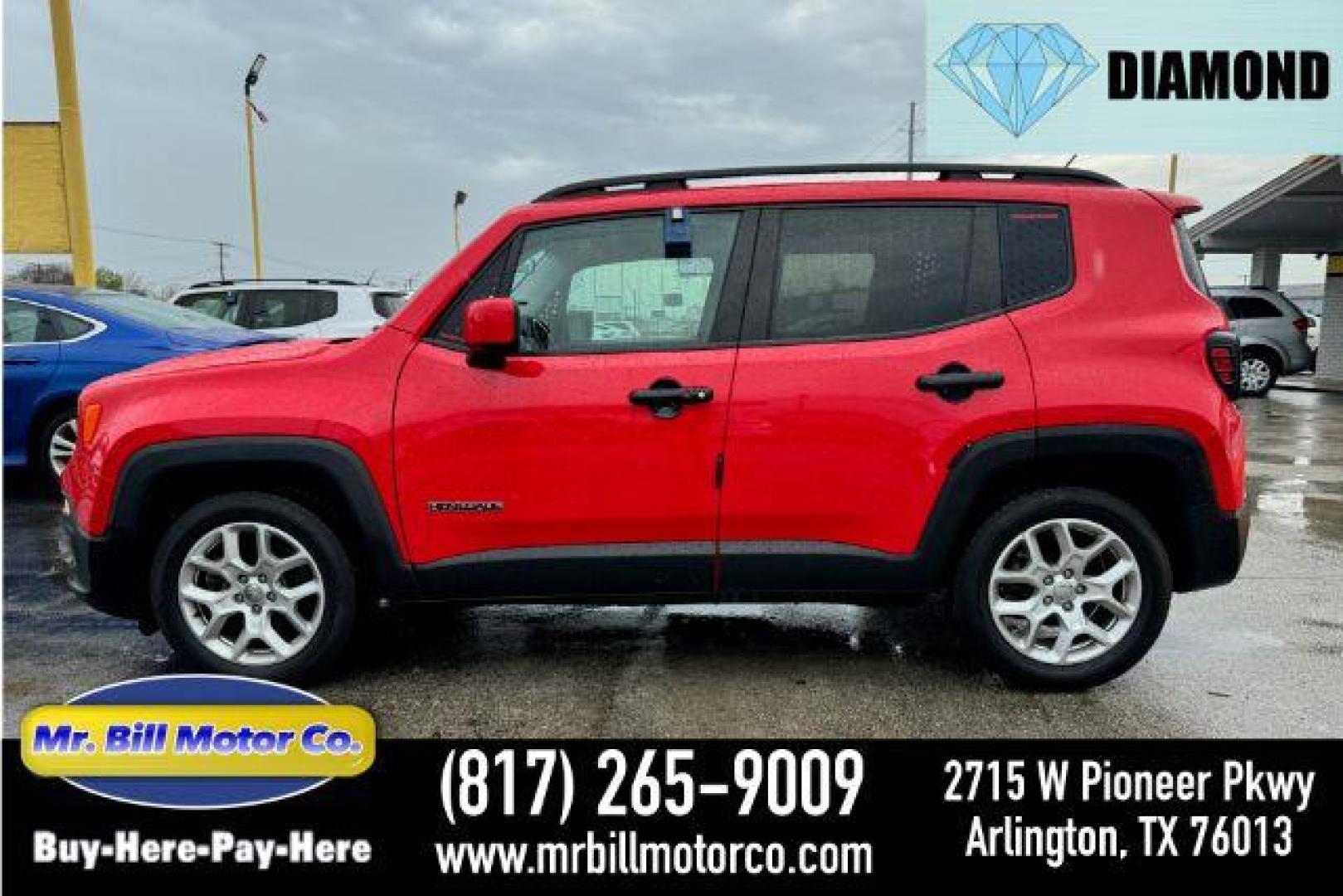 2017 Red Jeep Renegade Latitude FWD (ZACCJABB1HP) with an 2.4L L4 DOHC 16V engine, 6-Speed Manual transmission, located at 2715 W Pioneer Pkwy, Arlington, TX, 76013, (817) 265-9009, 32.710262, -97.153236 - Photo#0