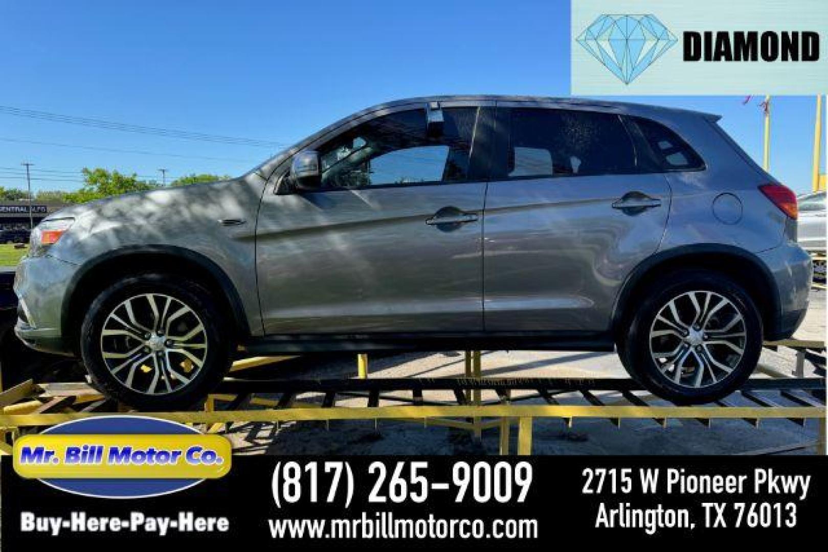 2019 GRAY Mitsubishi Outlander Sport 2.0 ES 5M (JA4AP3AU7KU) with an 2.0L L4 DOHC 16V engine, 5-Speed Manual transmission, located at 2715 W Pioneer Pkwy, Arlington, TX, 76013, (817) 265-9009, 32.710262, -97.153236 - Photo#0