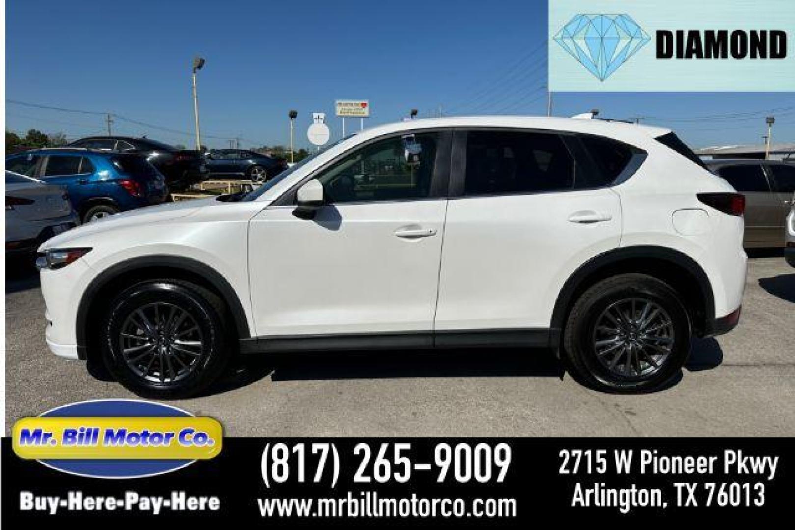 2019 WHITE Mazda CX-5 Sport (JM3KFABM5K0) with an 2.5L L4 DOHC 16V engine, 6-Speed Automatic transmission, located at 2715 W Pioneer Pkwy, Arlington, TX, 76013, (817) 265-9009, 32.710262, -97.153236 - Photo#0