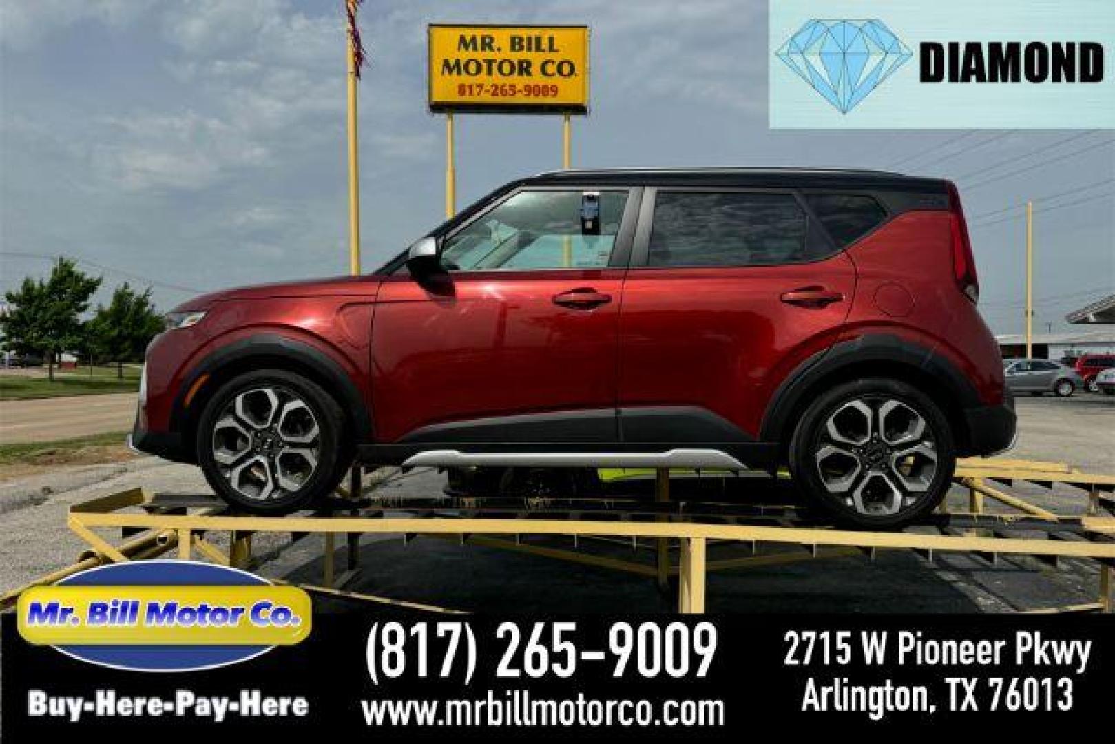 2021 MAROON Kia Soul X-Line (KNDJ23AU1M7) with an 2.0L L4 DOHC 16V engine, Continuously Variable Transmission transmission, located at 2715 W Pioneer Pkwy, Arlington, TX, 76013, (817) 265-9009, 32.710262, -97.153236 - Photo#0