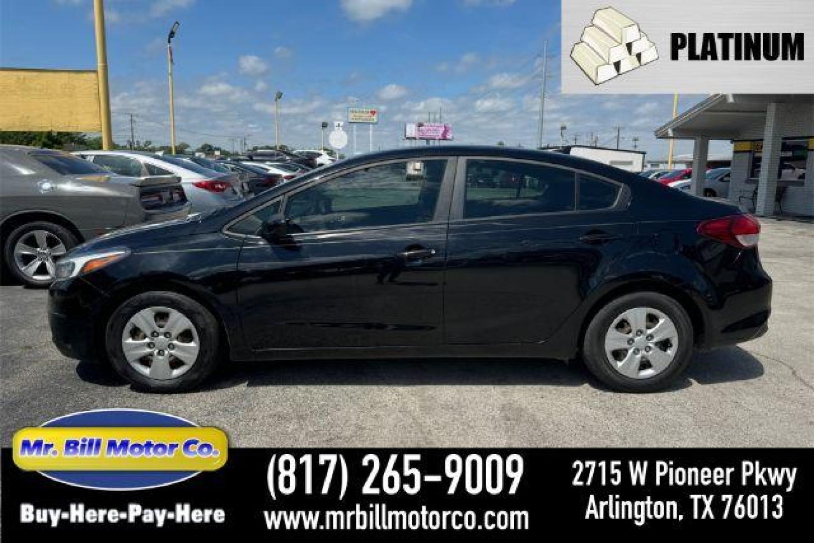 2017 BLACK Kia Forte LX 6A (3KPFK4A77HE) with an 2.0L L4 DOHC 16V engine, 6-Speed Automatic transmission, located at 2715 W Pioneer Pkwy, Arlington, TX, 76013, (817) 265-9009, 32.710262, -97.153236 - Photo#0