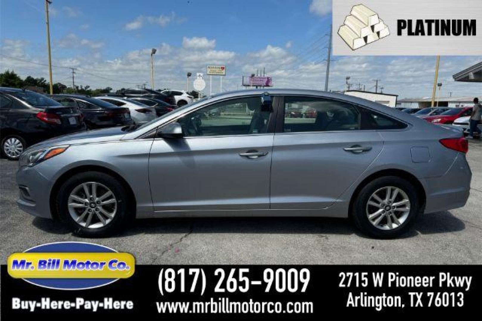 2017 SILVER Hyundai Sonata SE (5NPE24AF9HH) with an 2.4L L4 DOHC 16V engine, 7-Speed Automatic transmission, located at 2715 W Pioneer Pkwy, Arlington, TX, 76013, (817) 265-9009, 32.710262, -97.153236 - Photo#0