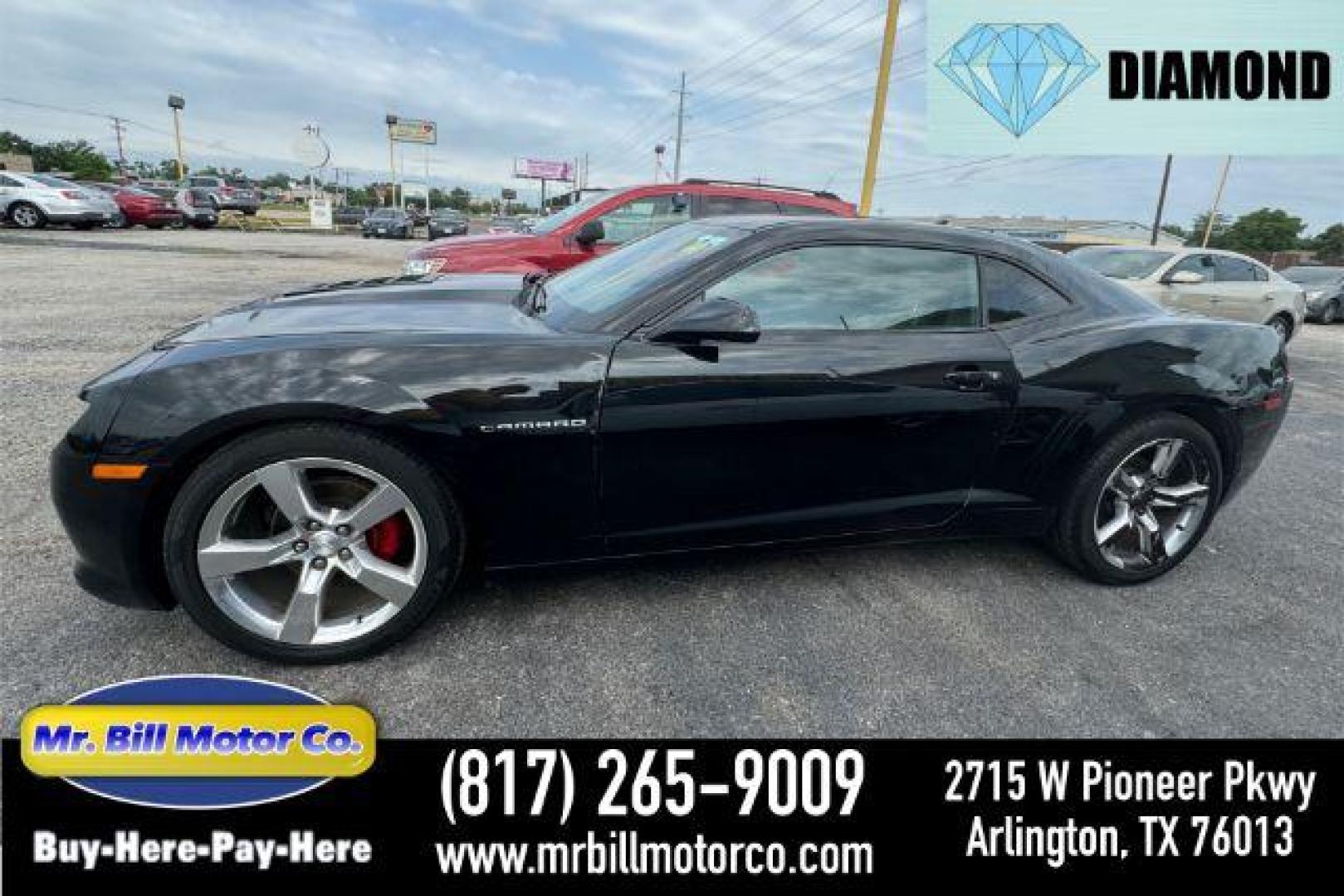 2015 BLACK Chevrolet Camaro 1LT Coupe (2G1FD1E37F9) with an 3.6L V6 DOHC 24V FFV engine, 6-Speed Automatic transmission, located at 2715 W Pioneer Pkwy, Arlington, TX, 76013, (817) 265-9009, 32.710262, -97.153236 - Photo#0