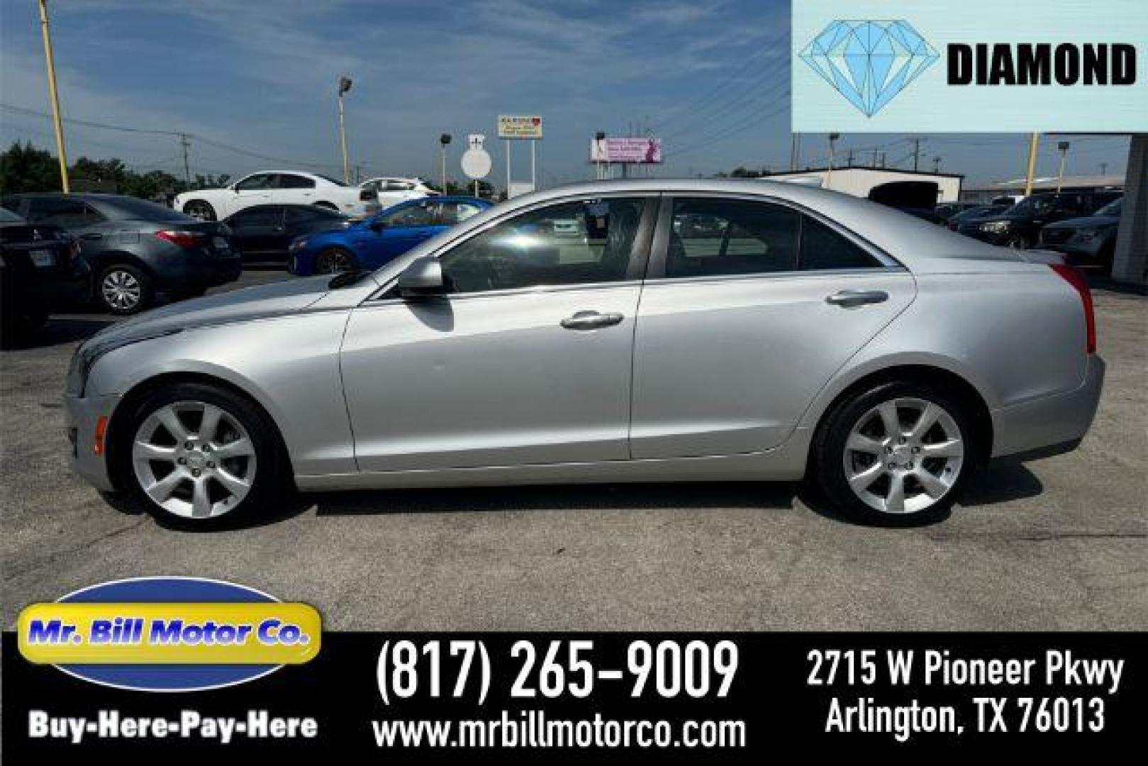 2016 SILVER Cadillac ATS 2.0L Standard AWD (1G6AG5RX7G0) with an 2.0L L4 DOHC 16V TURBO engine, 6-Speed Automatic transmission, located at 2715 W Pioneer Pkwy, Arlington, TX, 76013, (817) 265-9009, 32.710262, -97.153236 - Photo#0