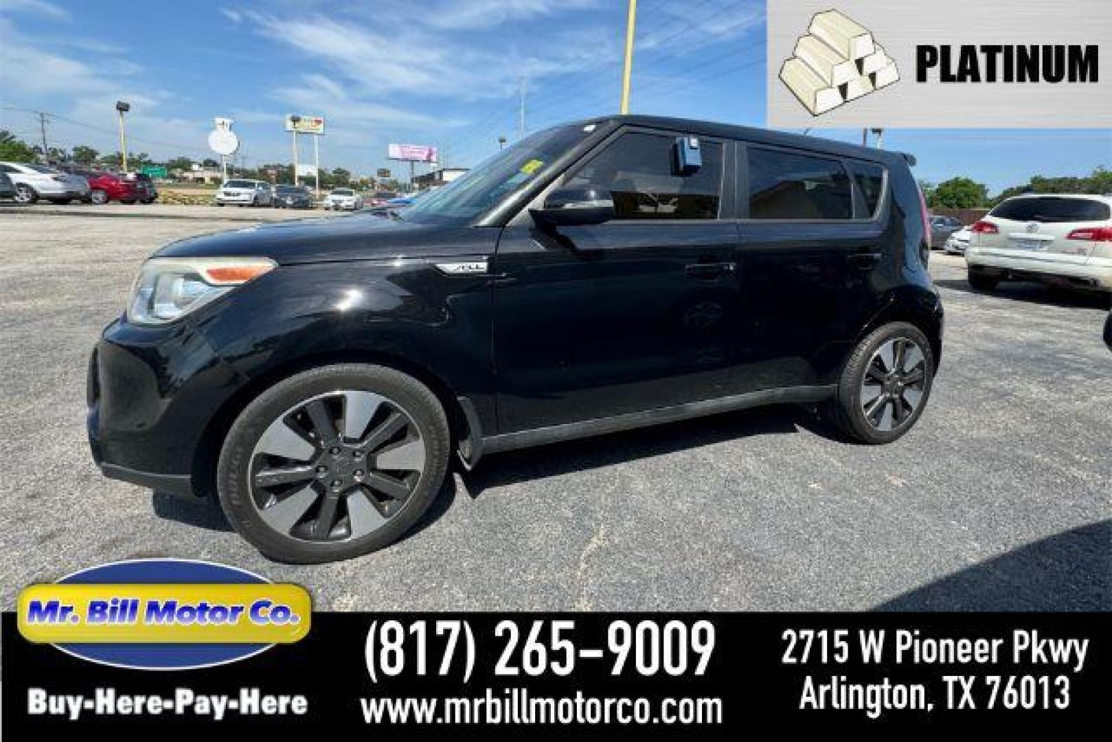 2014 BLACK Kia Soul ! (KNDJX3A52E7) with an 2.0L L4 DOHC 16V engine, 6-Speed Automatic transmission, located at 2715 W Pioneer Pkwy, Arlington, TX, 76013, (817) 265-9009, 32.710262, -97.153236 - Photo#0