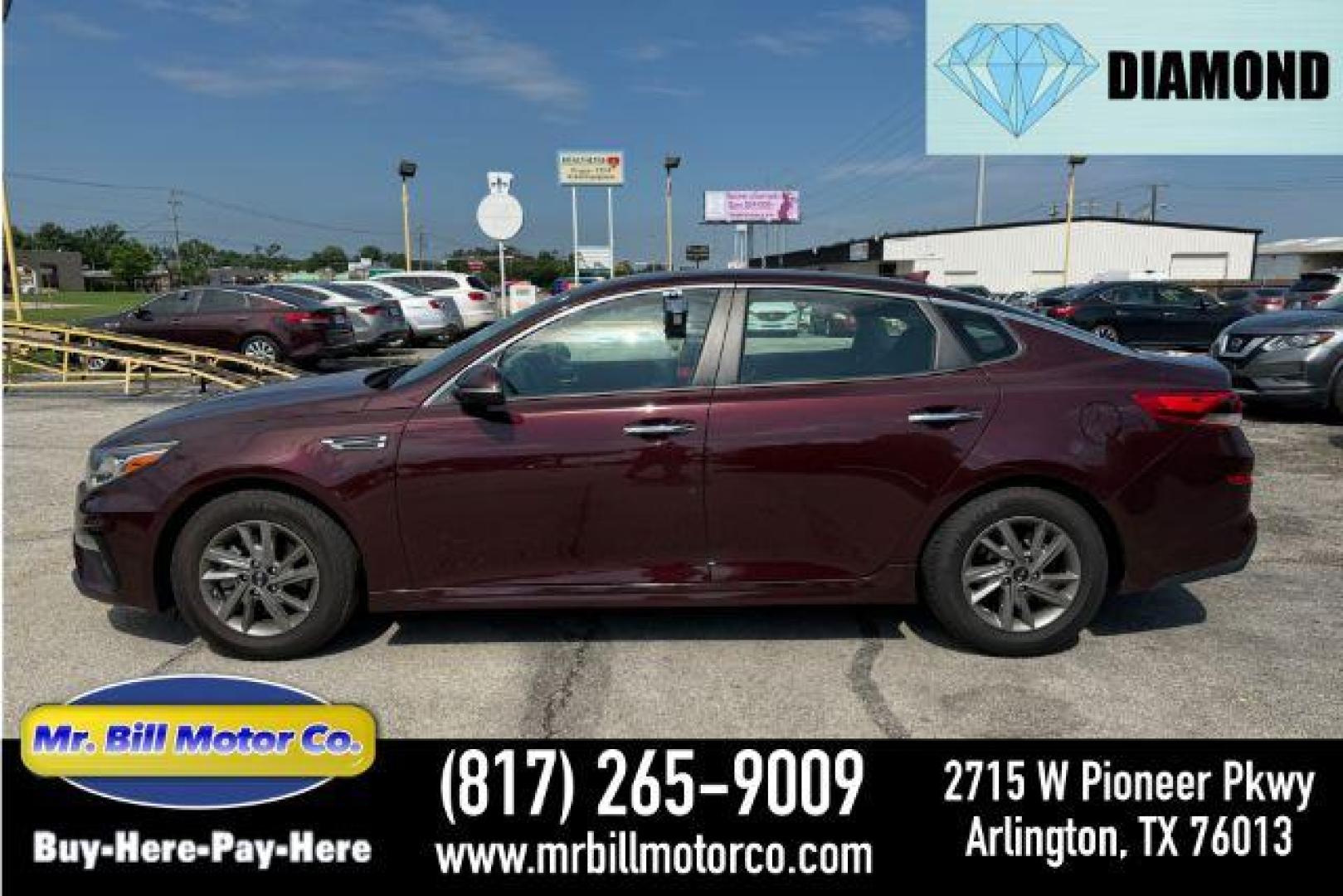 2020 PURPLE Kia Optima LX (5XXGT4L39LG) with an 2.4L L4 DOHC 16V engine, 6-Speed Automatic transmission, located at 2715 W Pioneer Pkwy, Arlington, TX, 76013, (817) 265-9009, 32.710262, -97.153236 - Photo#0