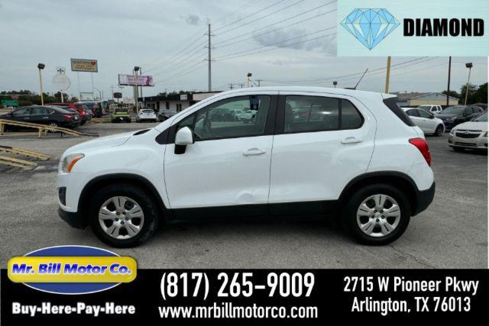 2015 WHITE Chevrolet Trax SPORT UTILITY 4-DR (KL7CJKSB6FB) with an 1.4L L4 DOHC 16V engine, 6-Speed Automatic transmission, located at 2715 W Pioneer Pkwy, Arlington, TX, 76013, (817) 265-9009, 32.710262, -97.153236 - Photo#0