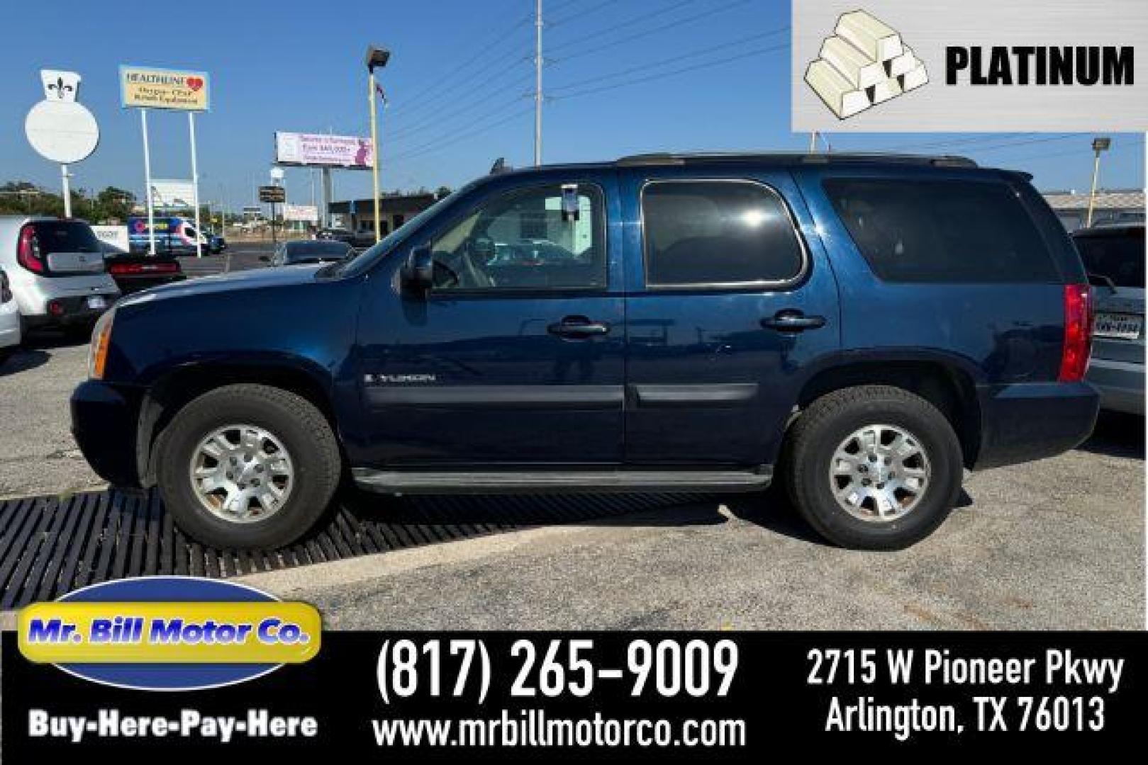 2007 BLUE GMC Yukon SLE-1 2WD (1GKFC13J97R) with an 5.3L V8 OHV 16V engine, 4-Speed Automatic transmission, located at 2715 W Pioneer Pkwy, Arlington, TX, 76013, (817) 265-9009, 32.710262, -97.153236 - Photo#0