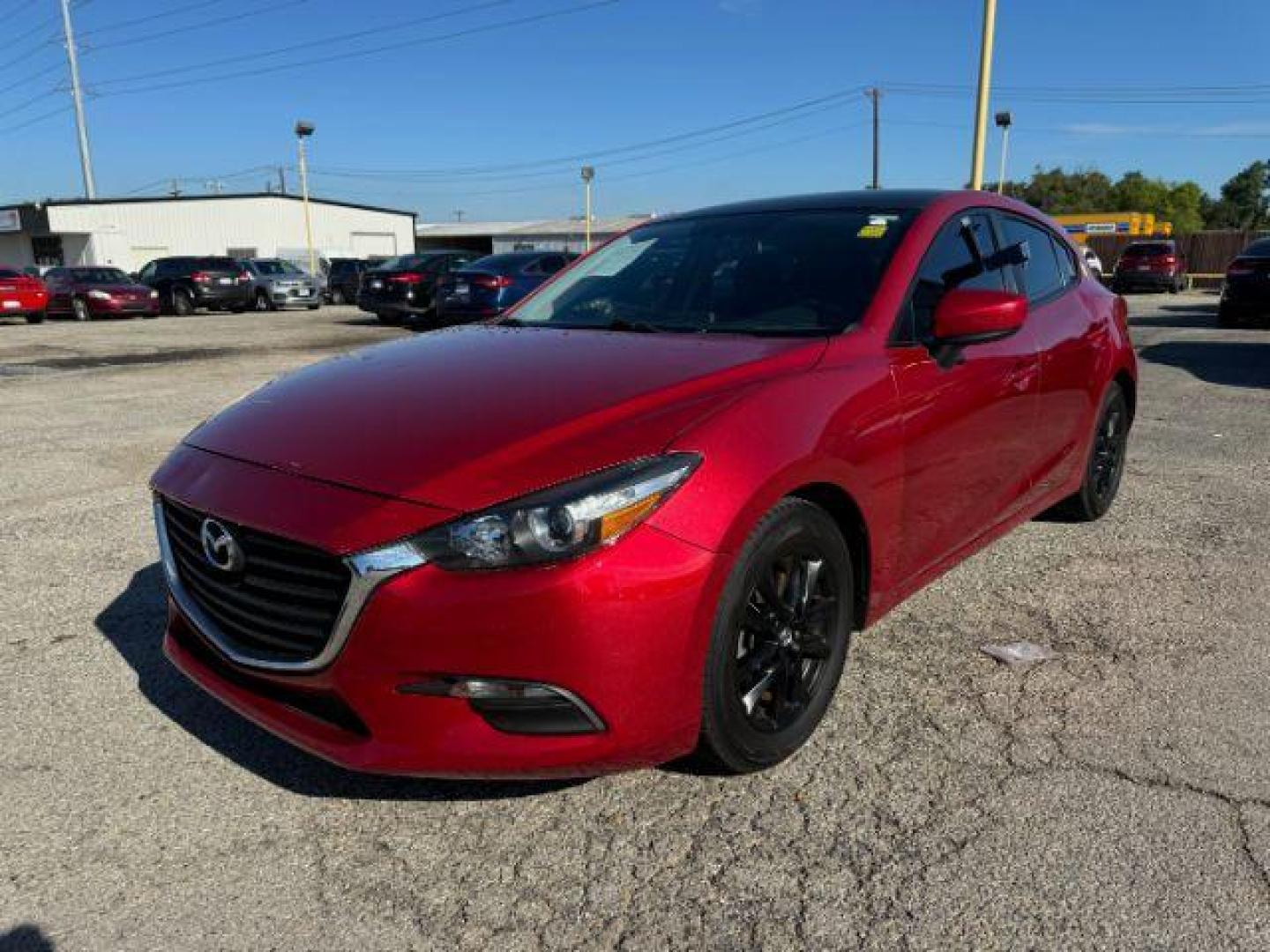 2017 RED Mazda MAZDA3 i Sport AT 5-Door (3MZBN1K75HM) with an 2.0L L4 DOHC 16V engine, 6-Speed Automatic transmission, located at 2715 W Pioneer Pkwy, Arlington, TX, 76013, (817) 265-9009, 32.710262, -97.153236 - Photo#3