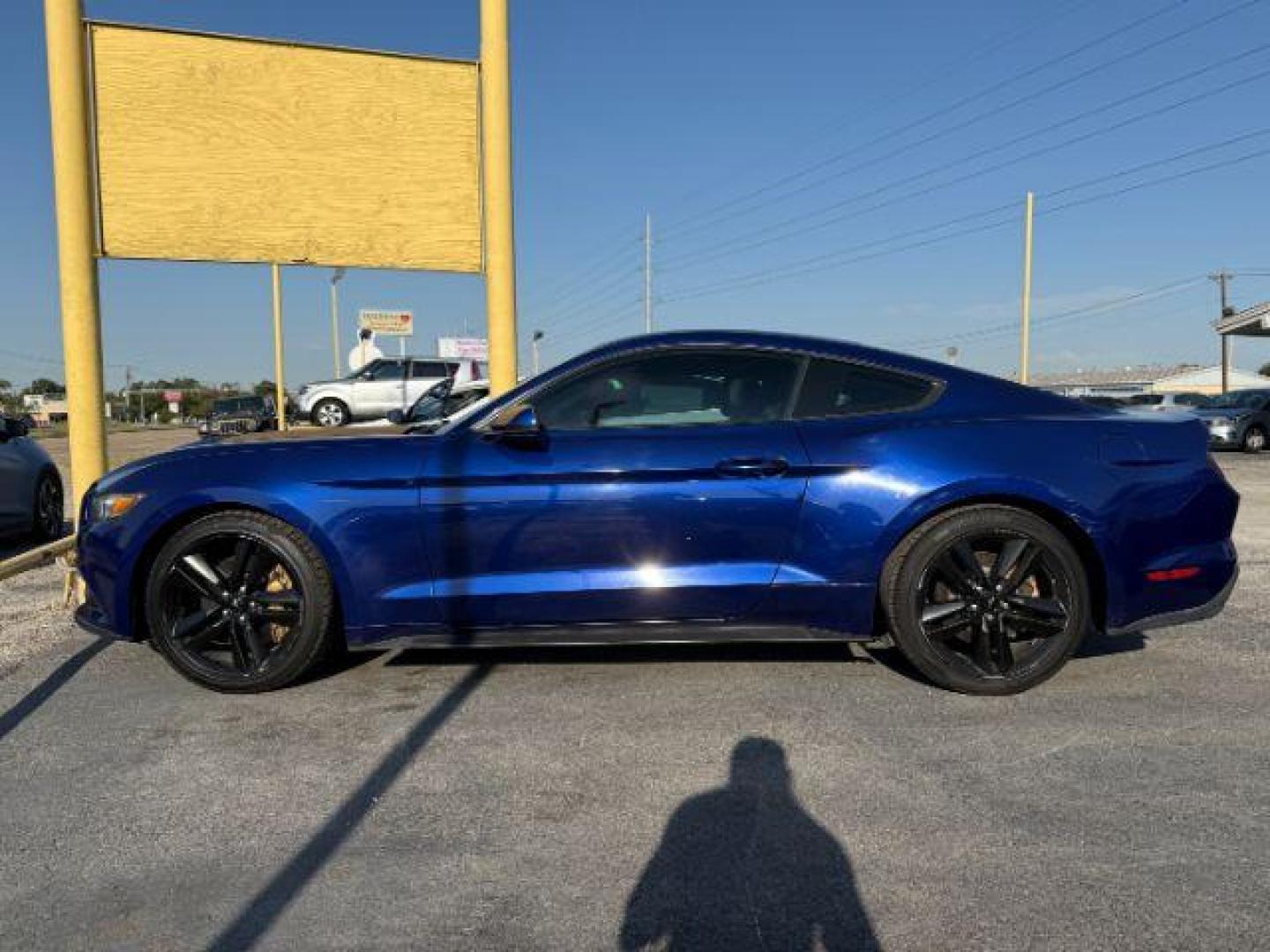 2016 BLUE Ford Mustang EcoBoost Premium Coupe (1FA6P8TH3G5) with an 2.3L L4 DOHC 16V engine, located at 2715 W Pioneer Pkwy, Arlington, TX, 76013, (817) 265-9009, 32.710262, -97.153236 - Photo#1