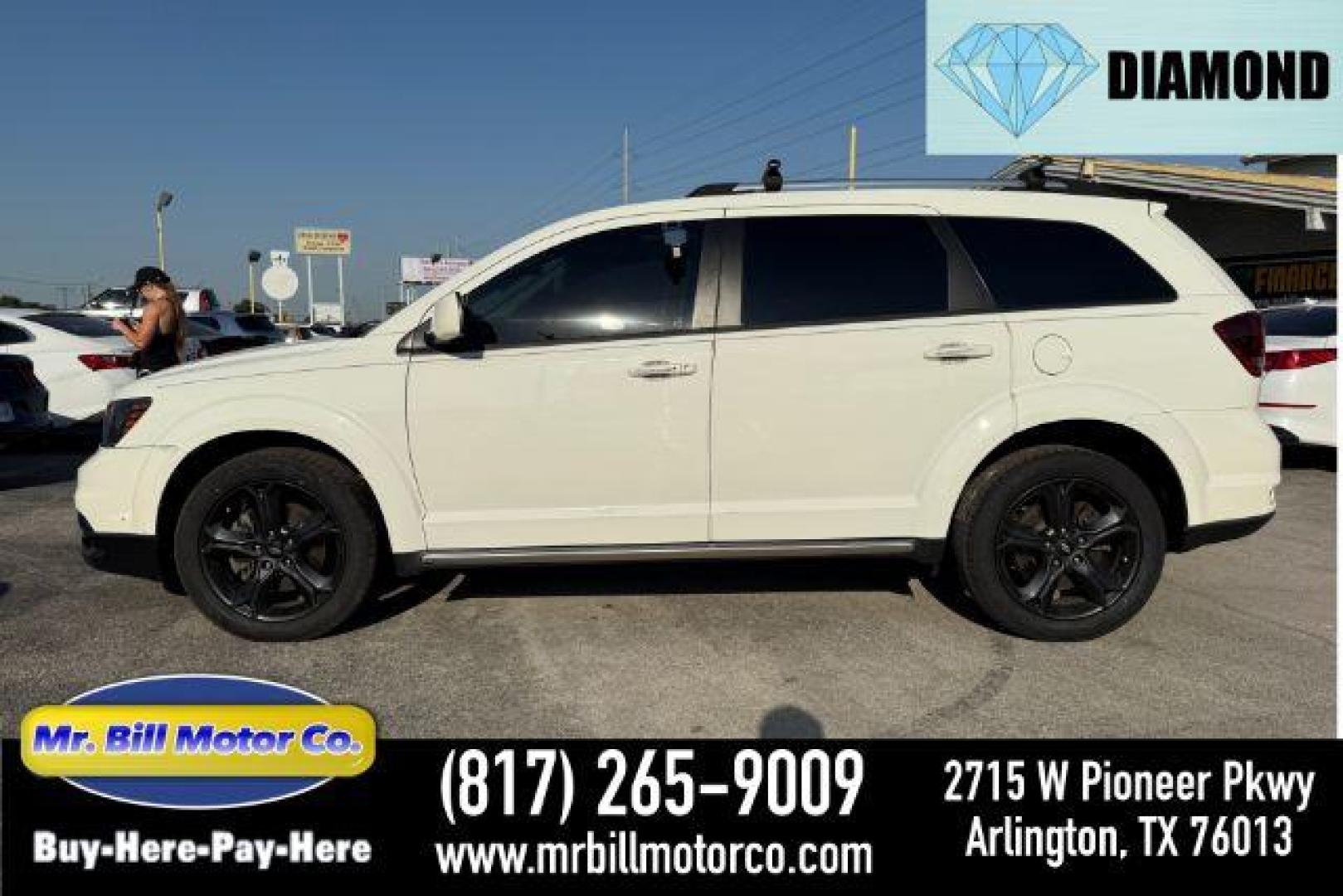 2018 WHITE Dodge Journey Crossroad FWD (3C4PDCGG4JT) with an 3.6L V6 DOHC 24V engine, 4-Speed Automatic transmission, located at 2715 W Pioneer Pkwy, Arlington, TX, 76013, (817) 265-9009, 32.710262, -97.153236 - Photo#0