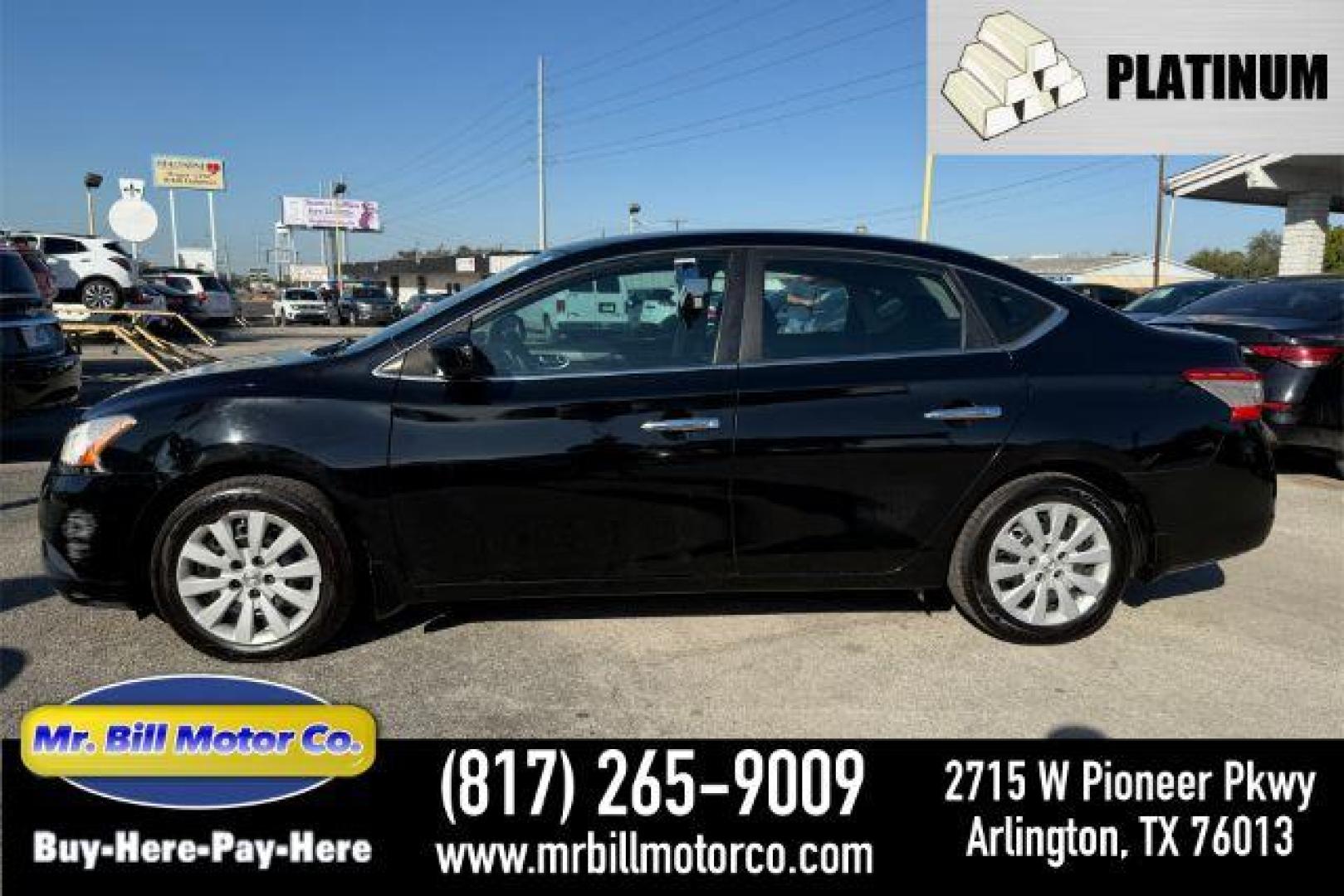 2013 BLACK Nissan Sentra SV (3N1AB7AP4DL) with an 1.8L L4 SFI DOHC 16V engine, Continuously Variable Transmission transmission, located at 2715 W Pioneer Pkwy, Arlington, TX, 76013, (817) 265-9009, 32.710262, -97.153236 - Photo#0