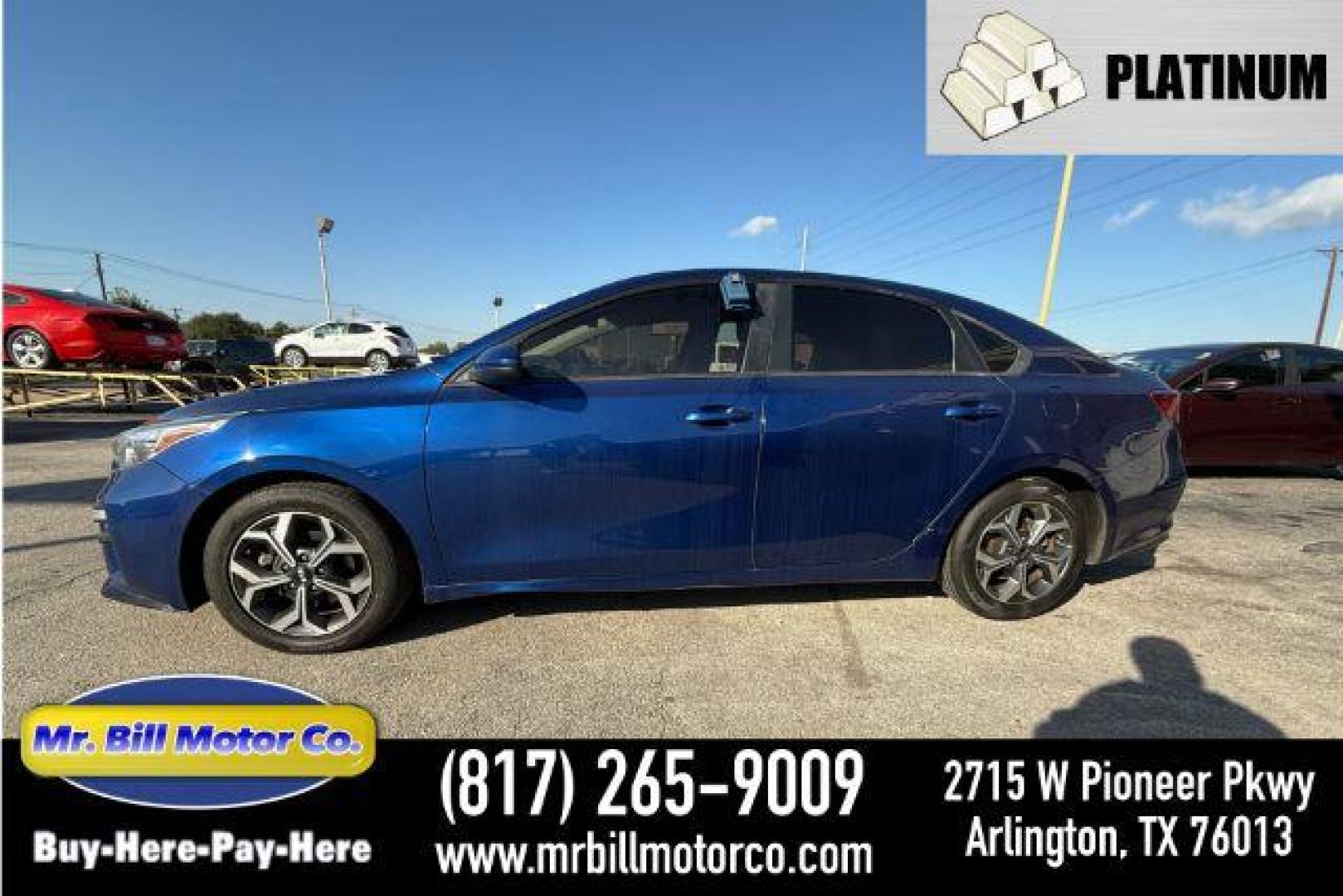 2019 BLUE Kia Forte LXS (3KPF24AD6KE) , located at 2715 W Pioneer Pkwy, Arlington, TX, 76013, (817) 265-9009, 32.710262, -97.153236 - Photo#0