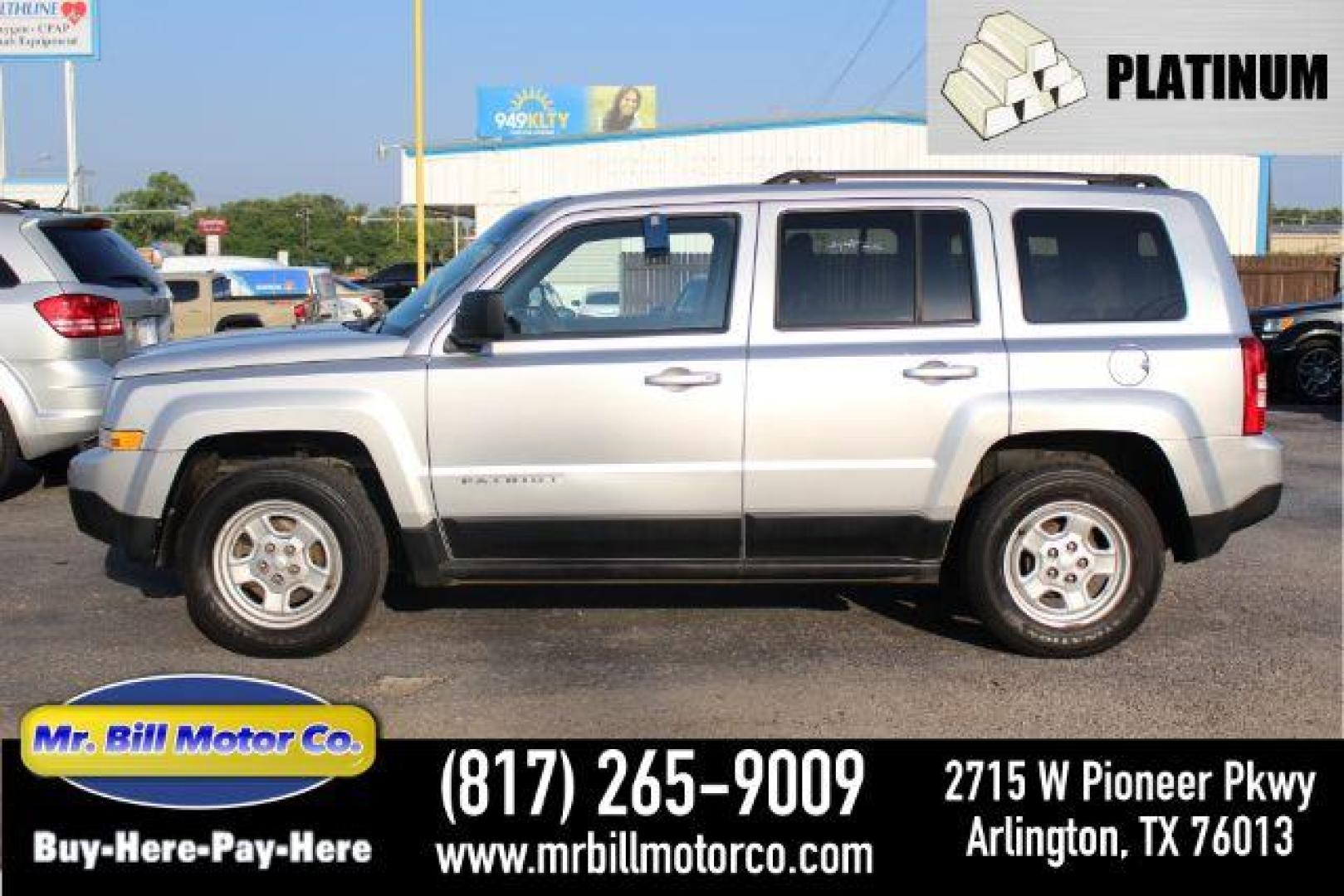 2015 SILVER Jeep Patriot Sport 4WD (1C4NJRBB7FD) with an 2.4L L4 DOHC 16V engine, located at 2715 W Pioneer Pkwy, Arlington, TX, 76013, (817) 265-9009, 32.710262, -97.153236 - Photo#0