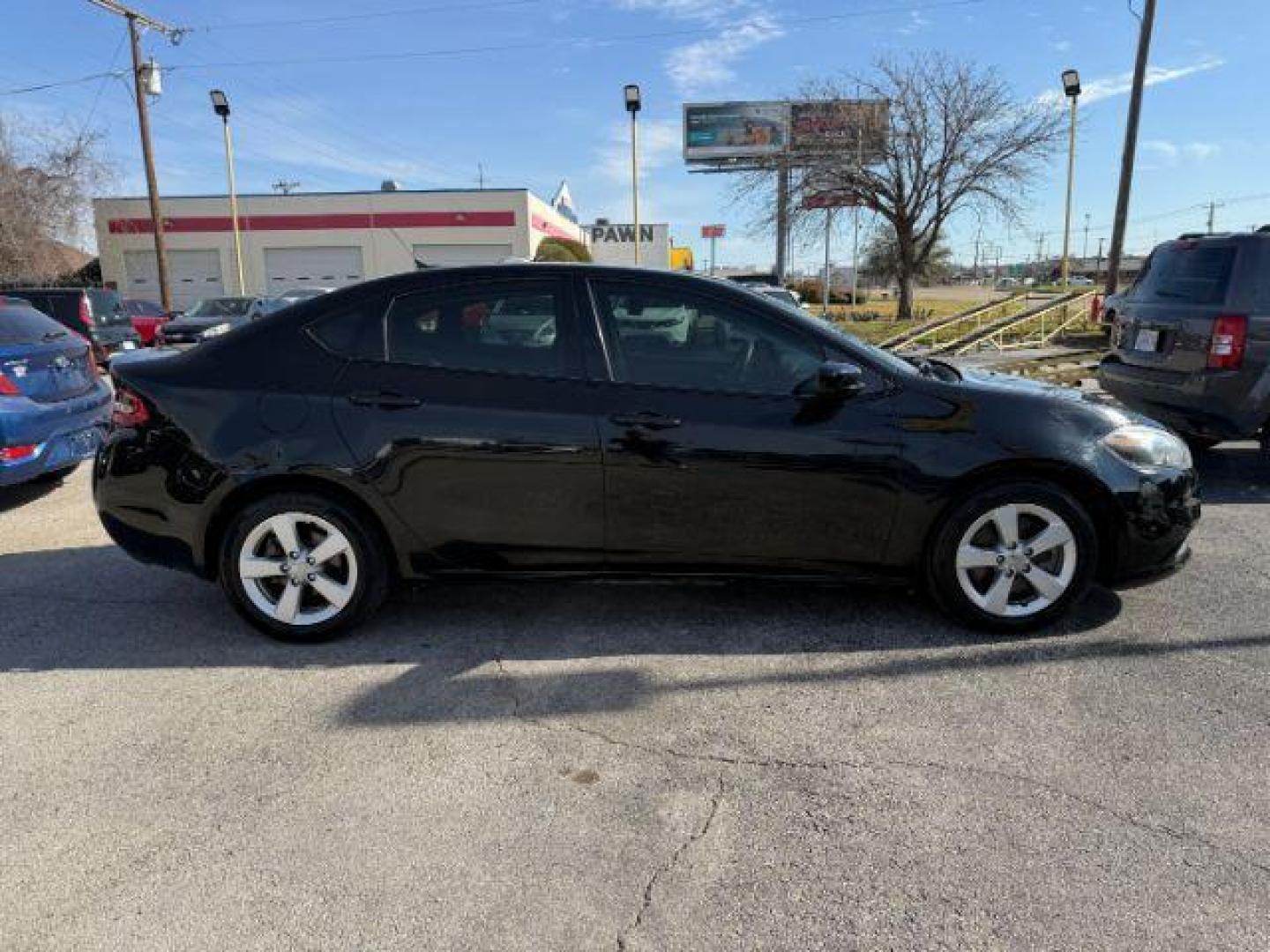 2015 BLACK Dodge Dart SXT (1C3CDFBB5FD) with an 2.4L L4 DOHC 16V engine, located at 2715 W Pioneer Pkwy, Arlington, TX, 76013, (817) 265-9009, 32.710262, -97.153236 - Photo#6