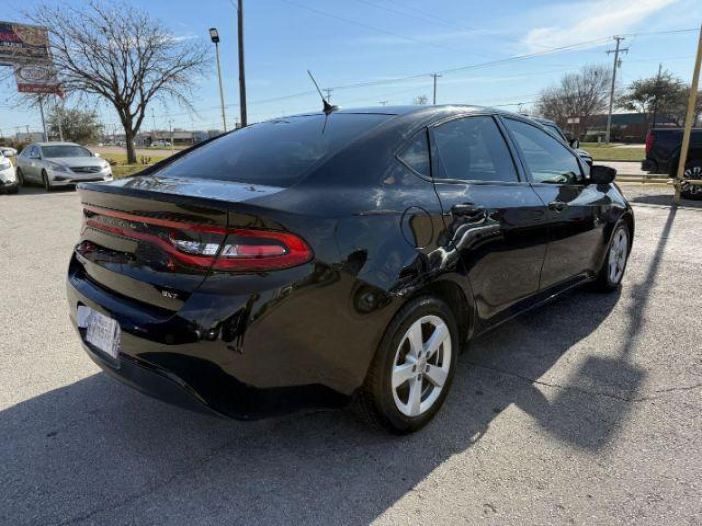 2015 BLACK Dodge Dart SXT (1C3CDFBB5FD) with an 2.4L L4 DOHC 16V engine, located at 2715 W Pioneer Pkwy, Arlington, TX, 76013, (817) 265-9009, 32.710262, -97.153236 - Photo#7