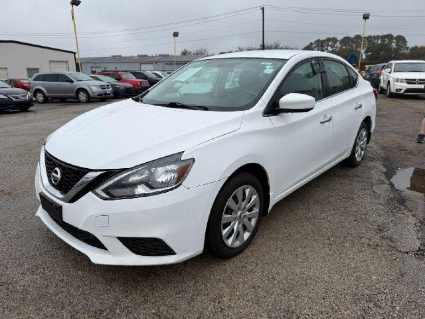 2019 WHITE Nissan Sentra S CVT (3N1AB7AP5KY) with an 1.8L L4 SFI DOHC 16V engine, Continuously Variable Transmission transmission, located at 2715 W Pioneer Pkwy, Arlington, TX, 76013, (817) 265-9009, 32.710262, -97.153236 - Photo#3