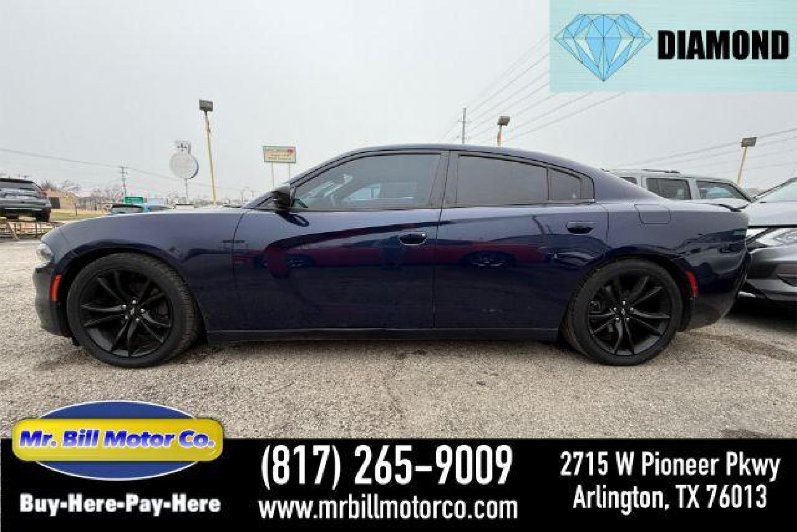 2016 BLUE DODGE CHARGER SXT (2C3CDXHG9GH) , located at 2715 W Pioneer Pkwy, Arlington, TX, 76013, (817) 265-9009, 32.710262, -97.153236 - Photo#0