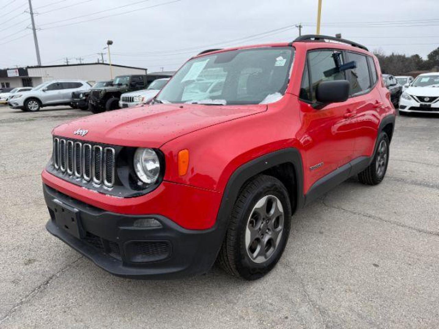 2017 RED Jeep Renegade Sport FWD (ZACCJAAB8HP) with an 2.4L L4 DOHC 16V engine, 6-Speed Manual transmission, located at 2715 W Pioneer Pkwy, Arlington, TX, 76013, (817) 265-9009, 32.710262, -97.153236 - Photo#3